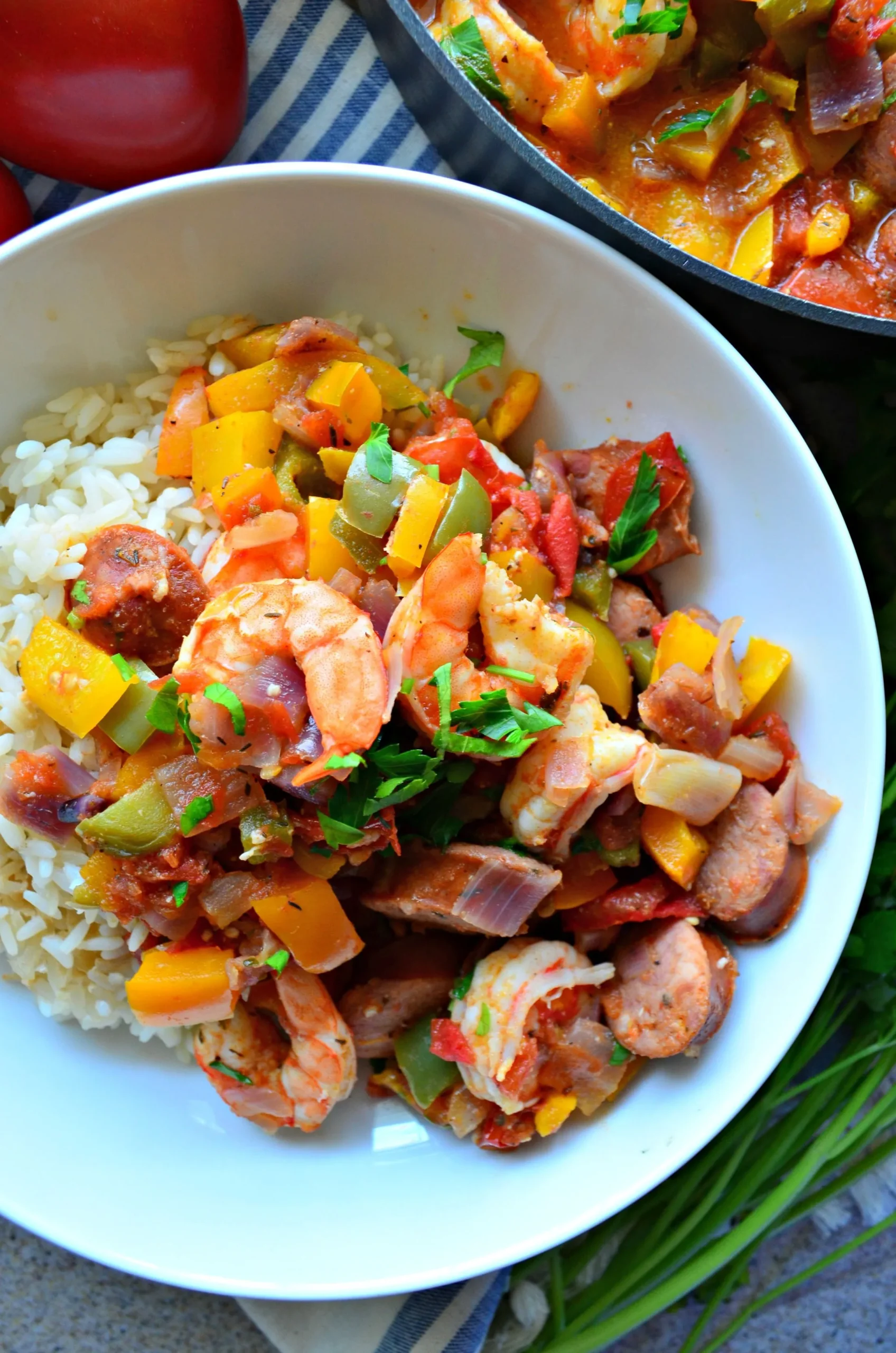 Cajun Shrimp and Andouille Skillet