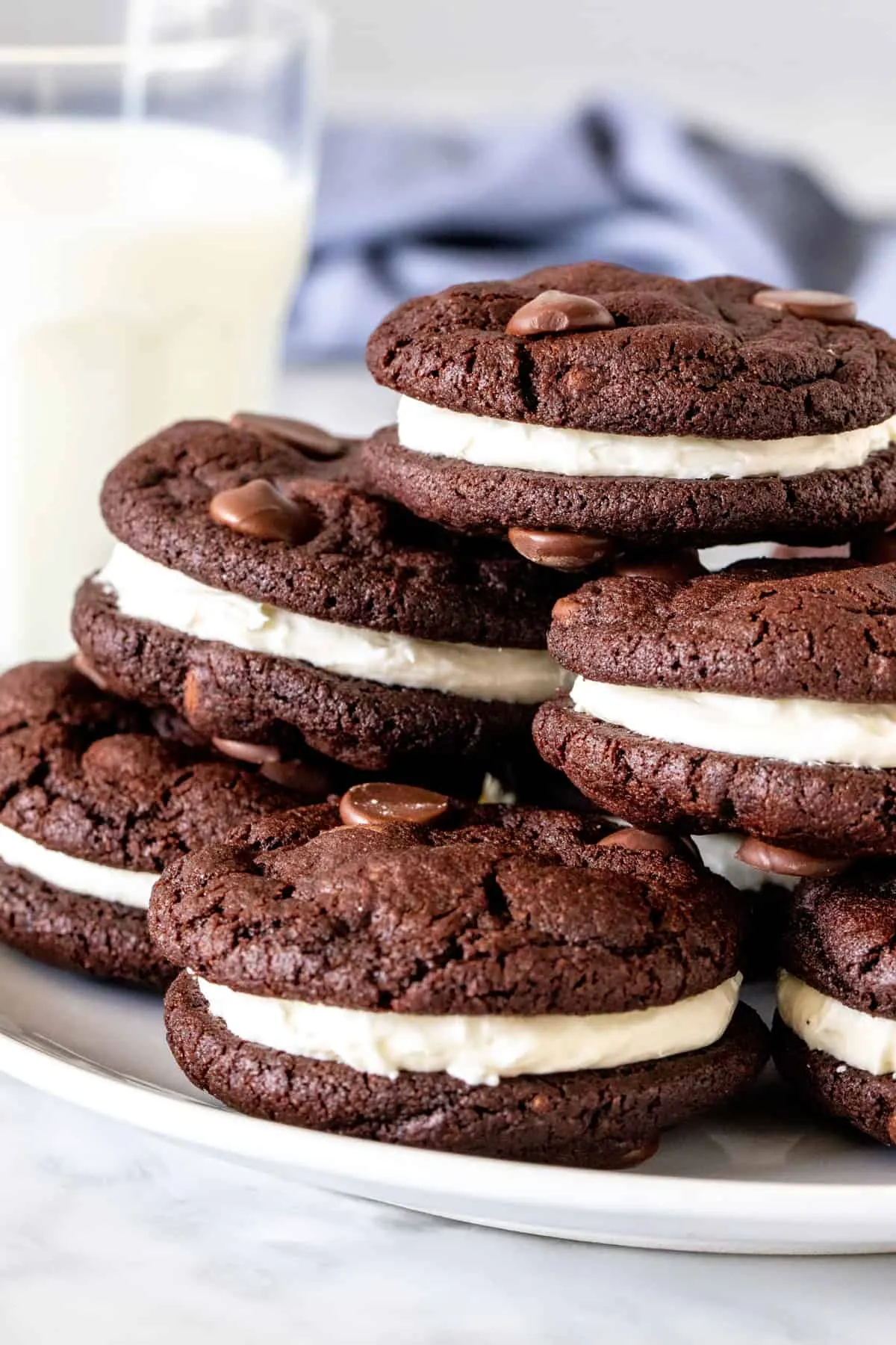Cake Batter Chocolate Sandwich Cookies