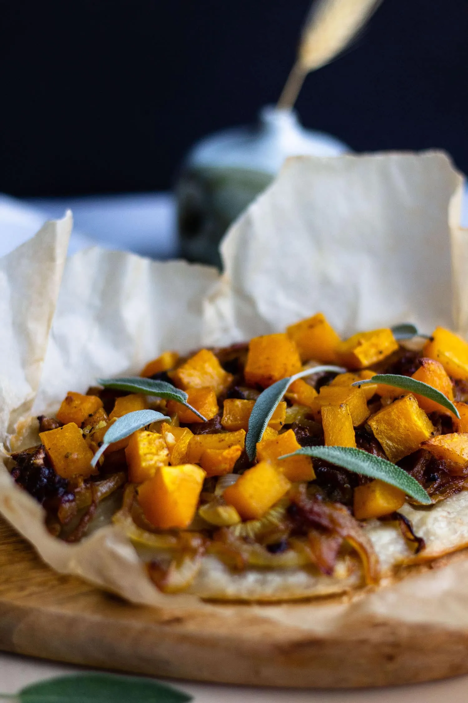 Caramelized Onion and Butternut Squash Flatbread