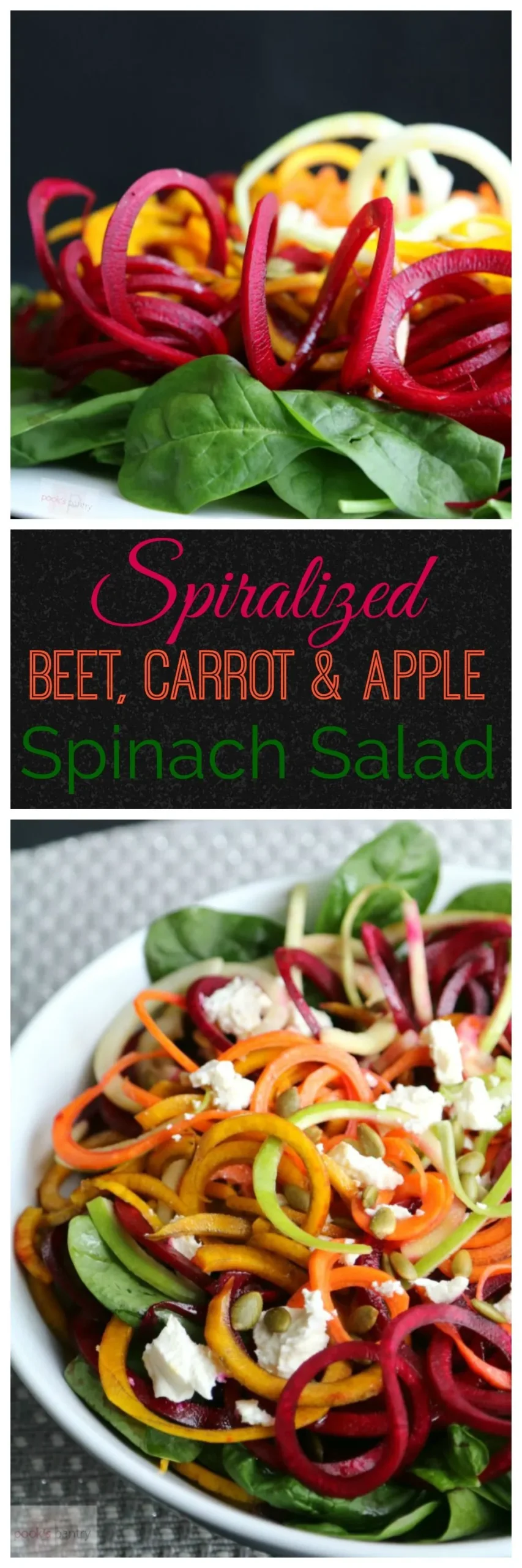 Carrot Beet Spinach Salad