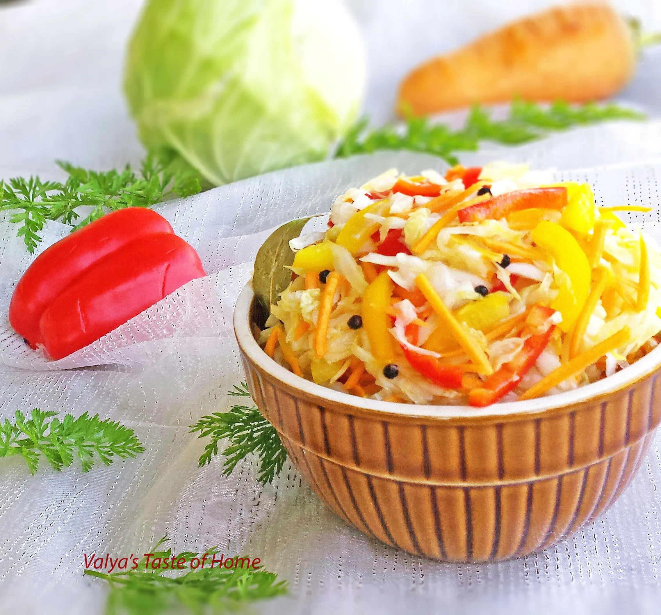 Carrot and Cabbage Stuffed Peppers