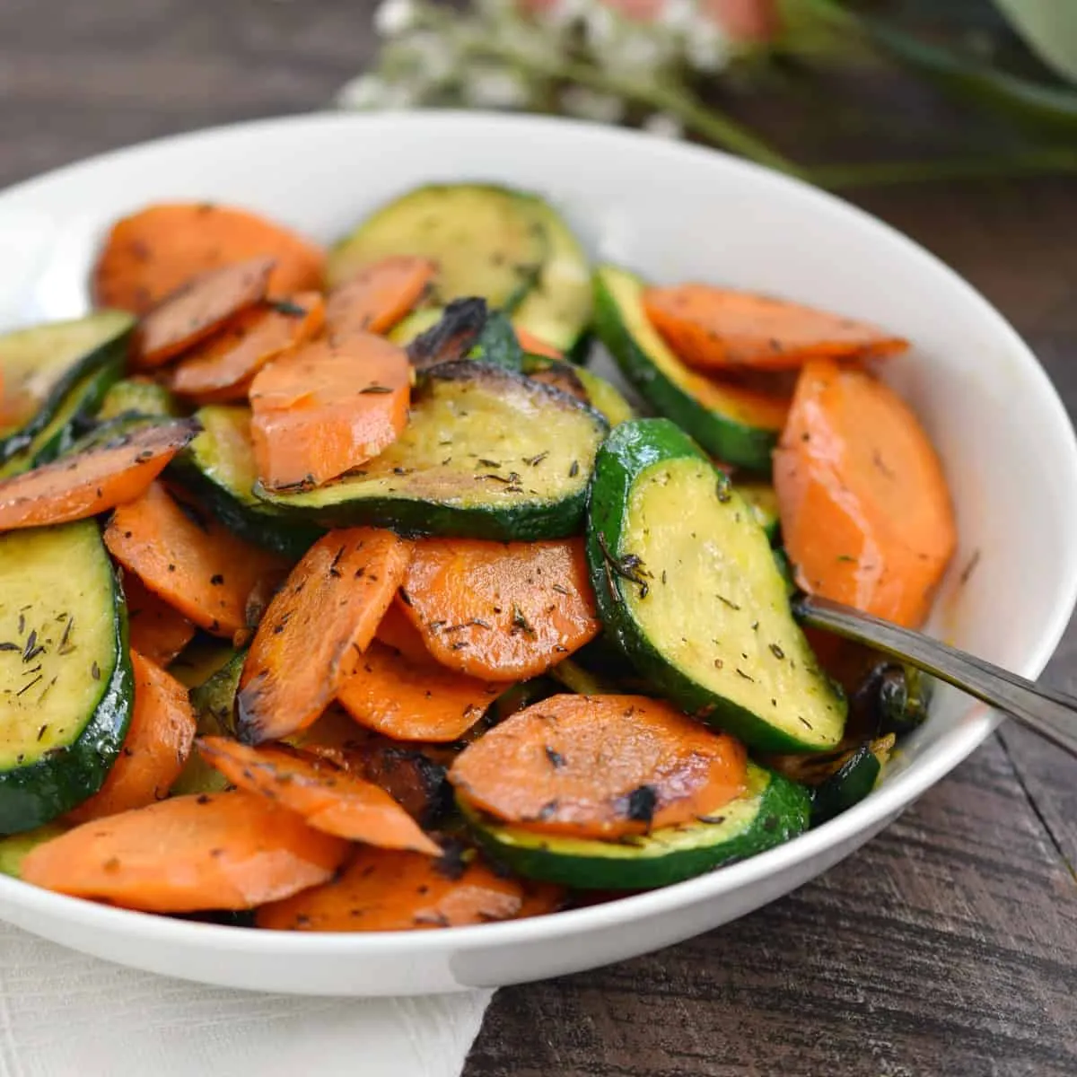 Carrots and Zucchini with Basil