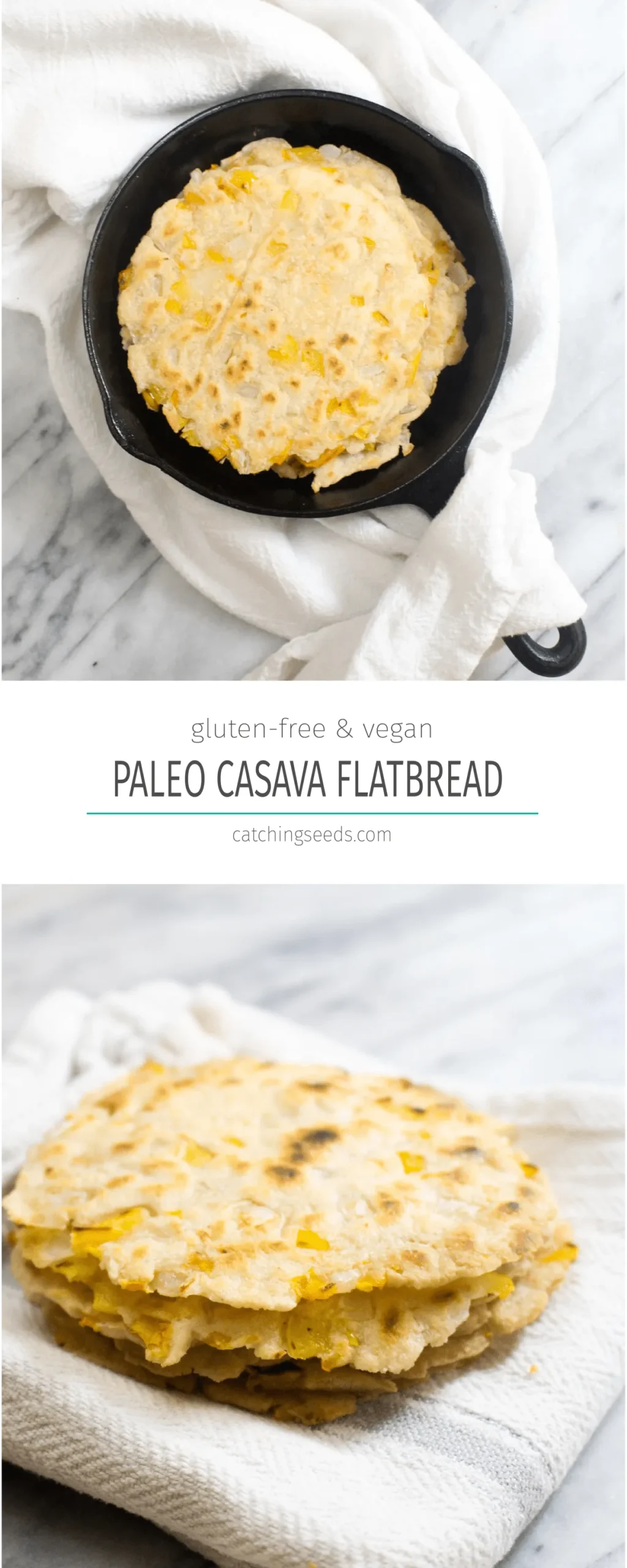 Casava Flatbread with Peppers and Onions