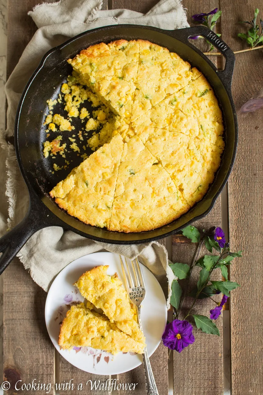 Cast Iron Skillet Cheddar Cornbread