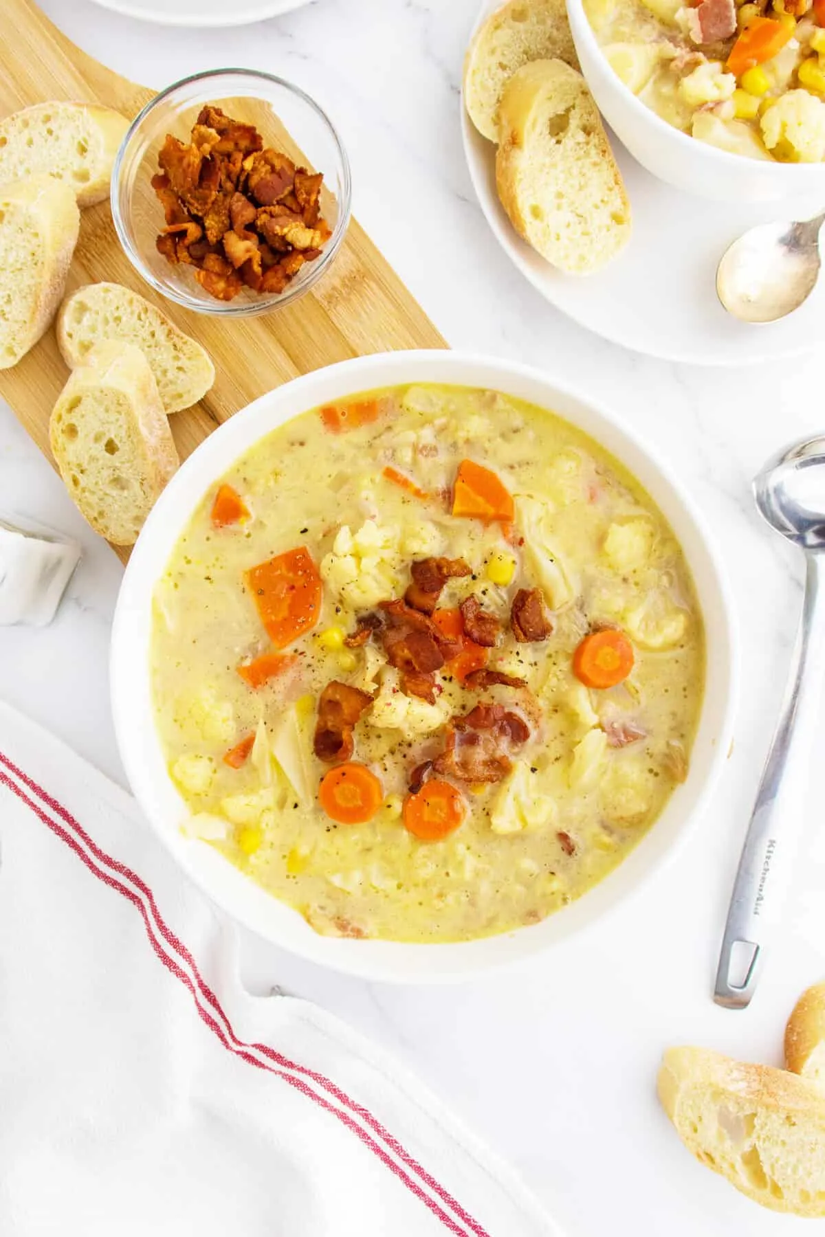 Cauliflower Corn Bacon Chowder