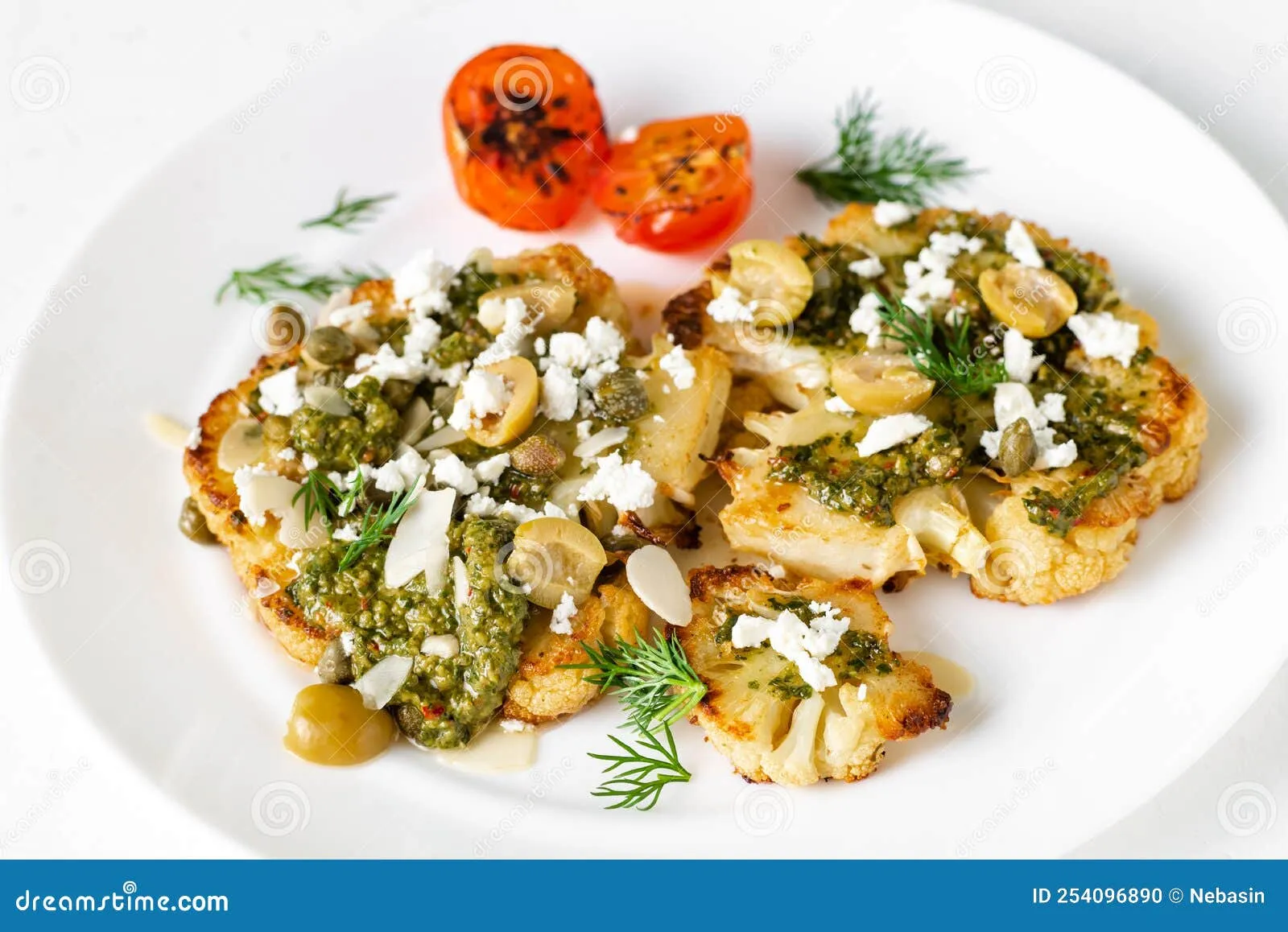 Cauliflower Steaks with Tomatoes and Capers