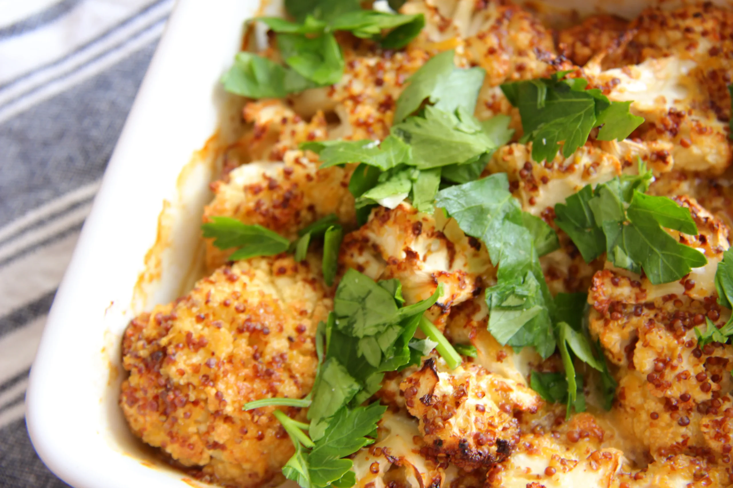 Cauliflower with Mustard Lemon Butter