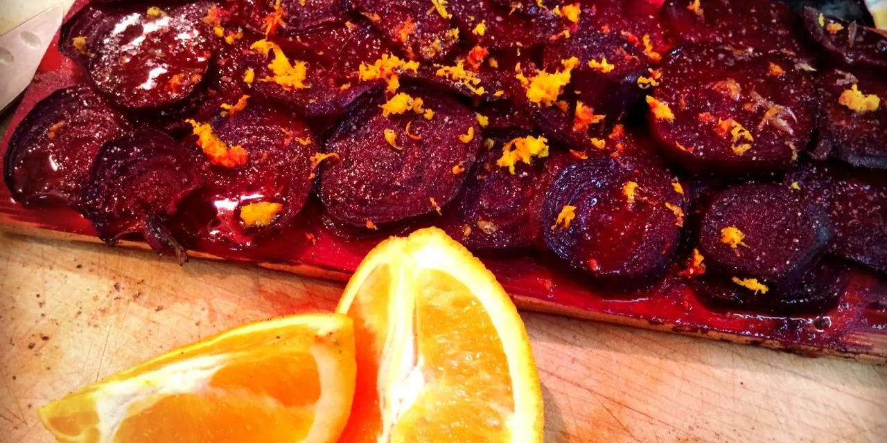 Cedar Planked Citrus Beets