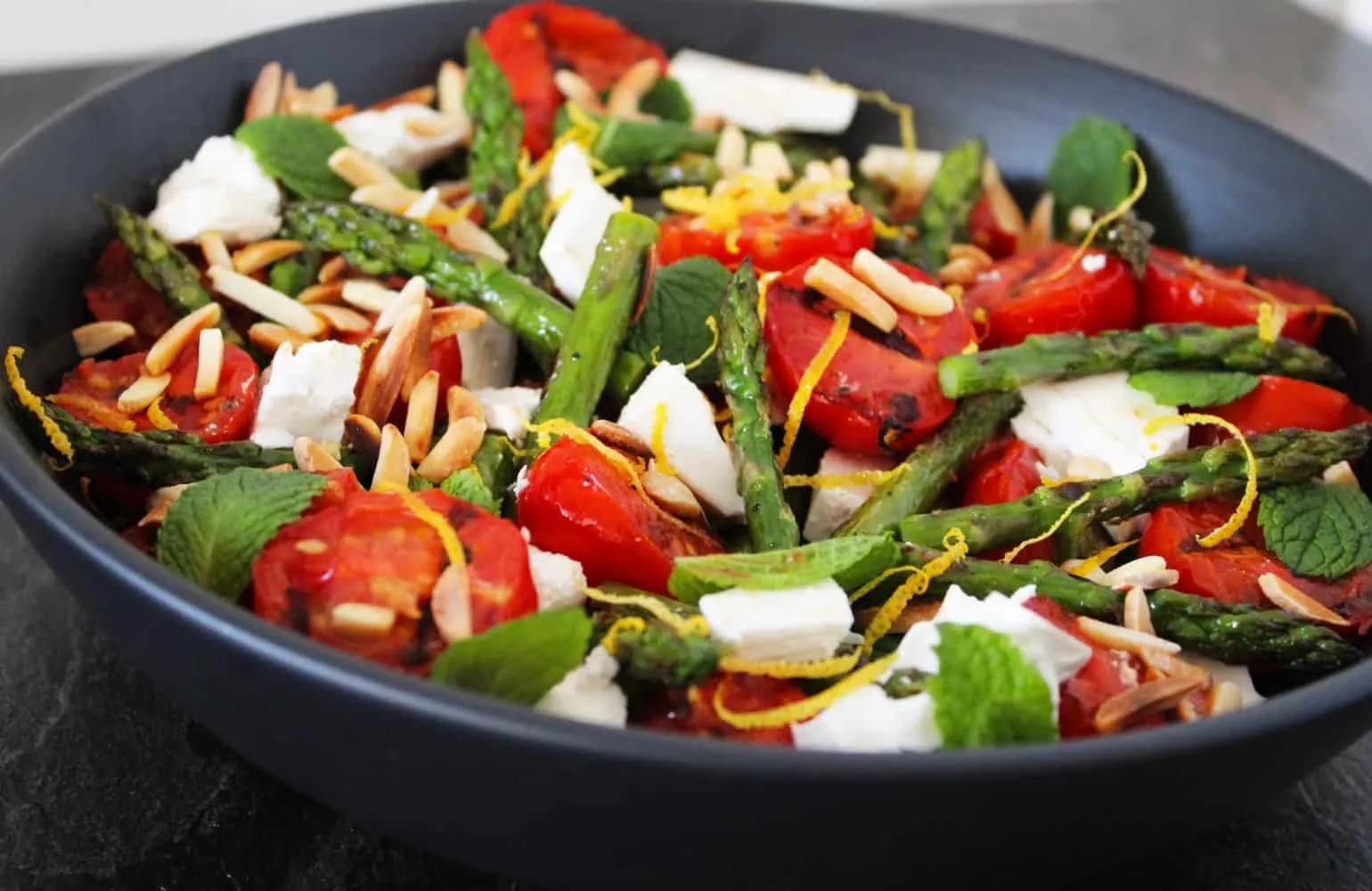 Chargrilled Asparagus with Feta and Mint