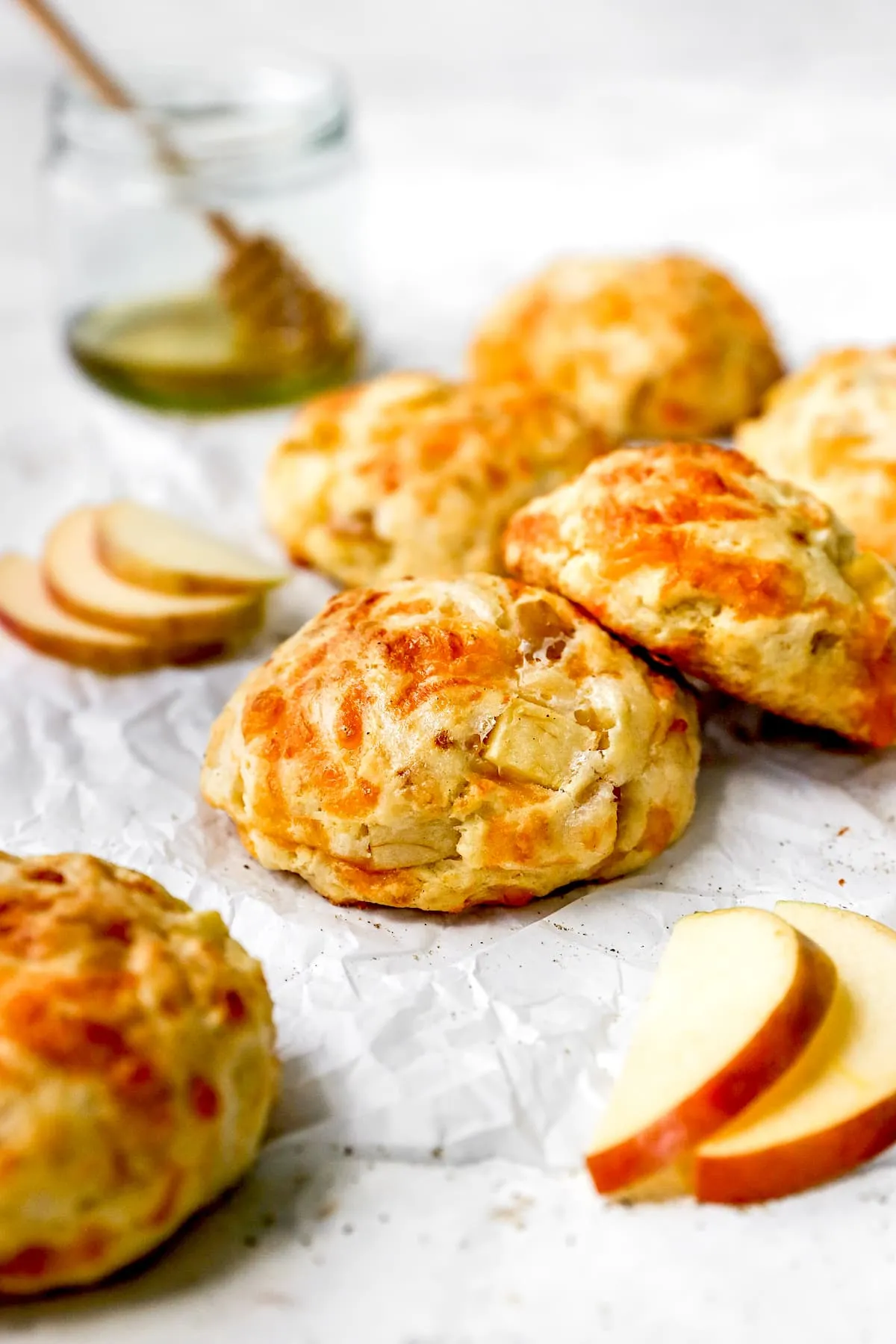 Cheddar Apple Drop Biscuits