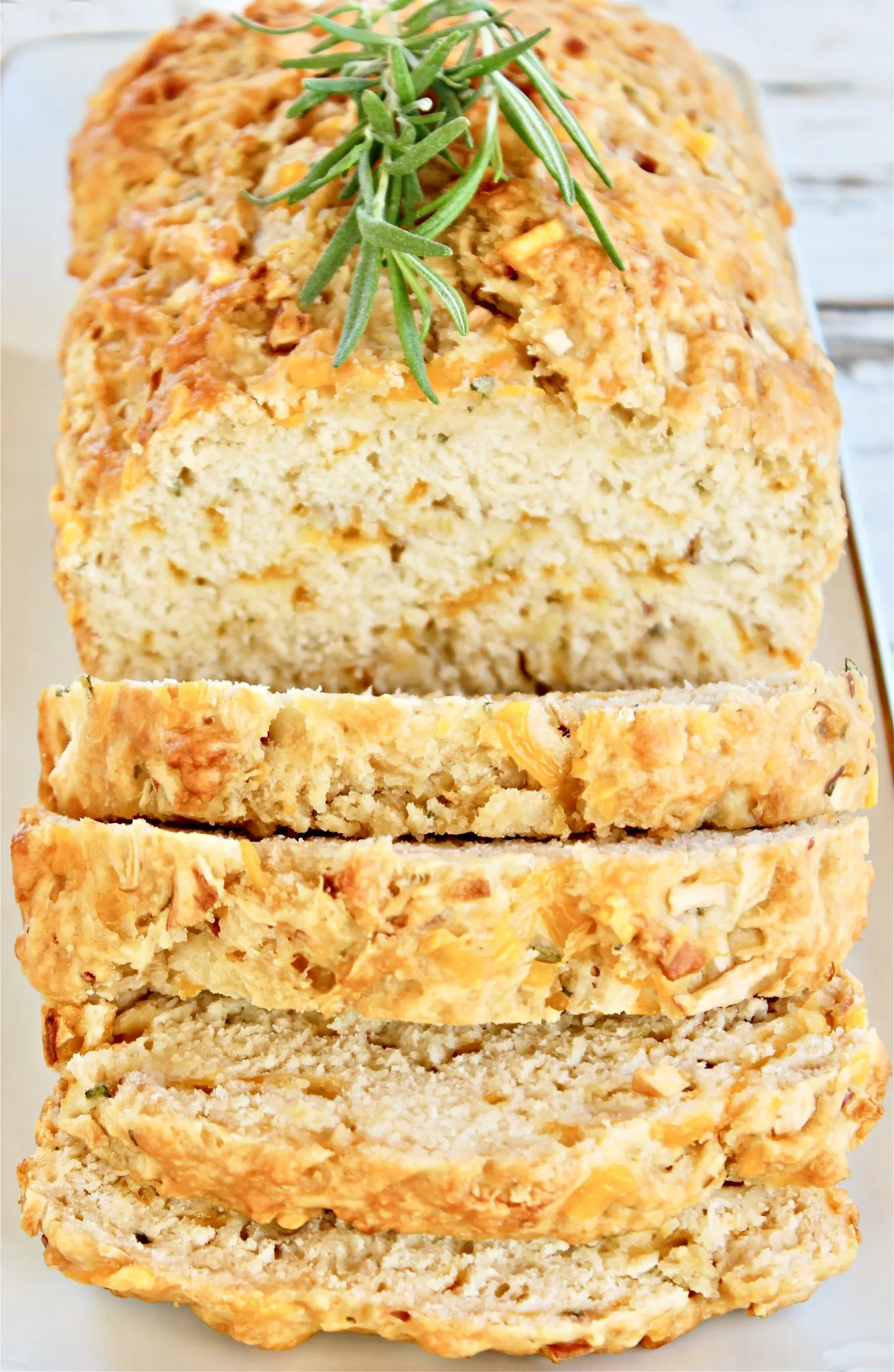 Cheddar Rosemary and Applesauce Loaf