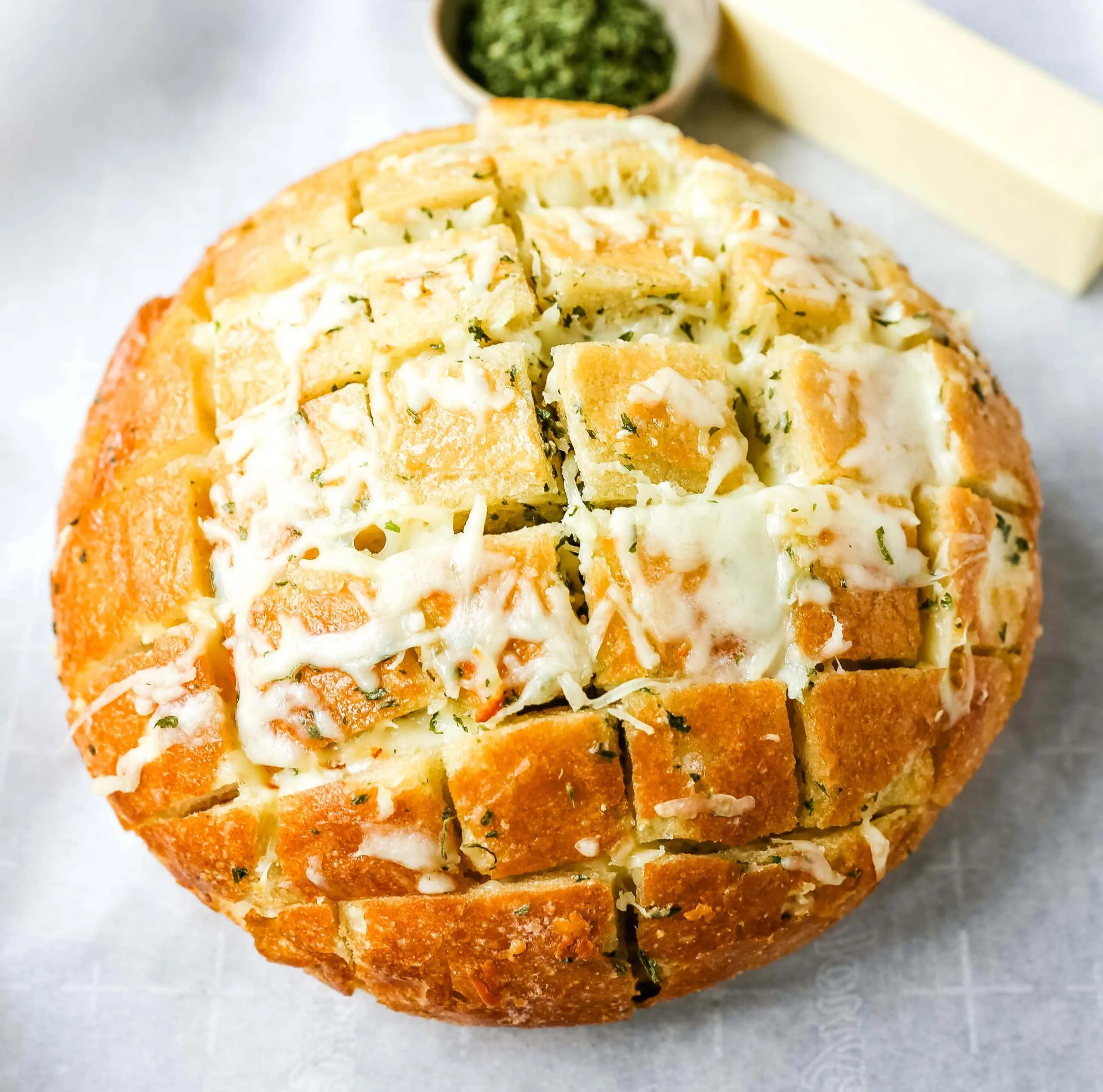 Cheese and Garlic Pull Apart Bread