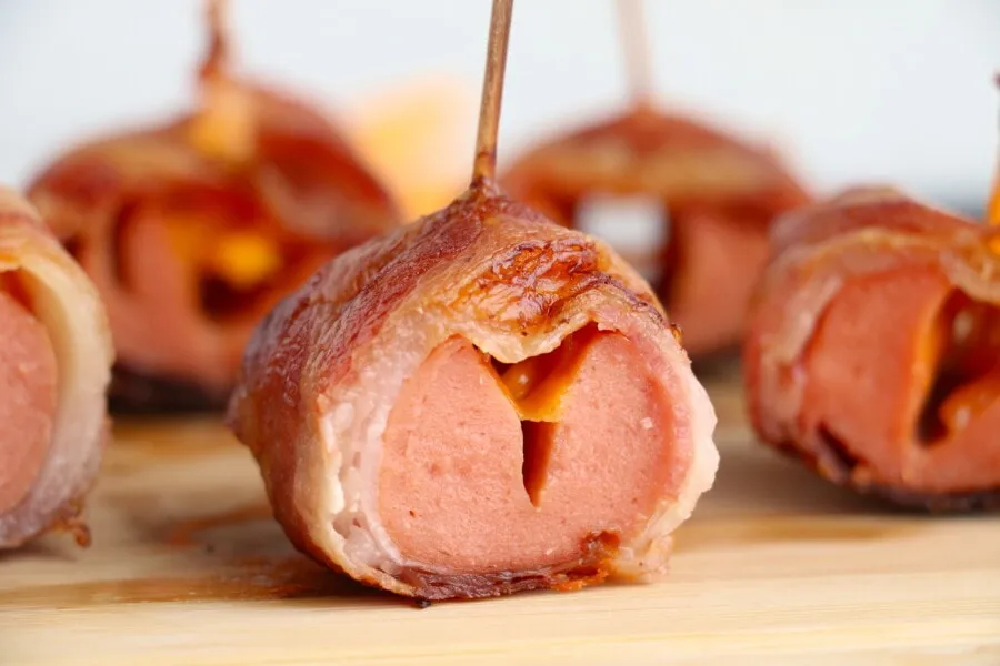 Cheesy Bacon Hot Dog Bites