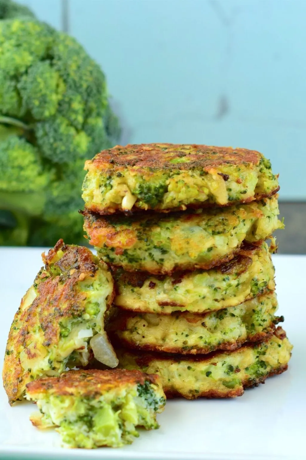 Cheesy Baked Broccoli Fritters