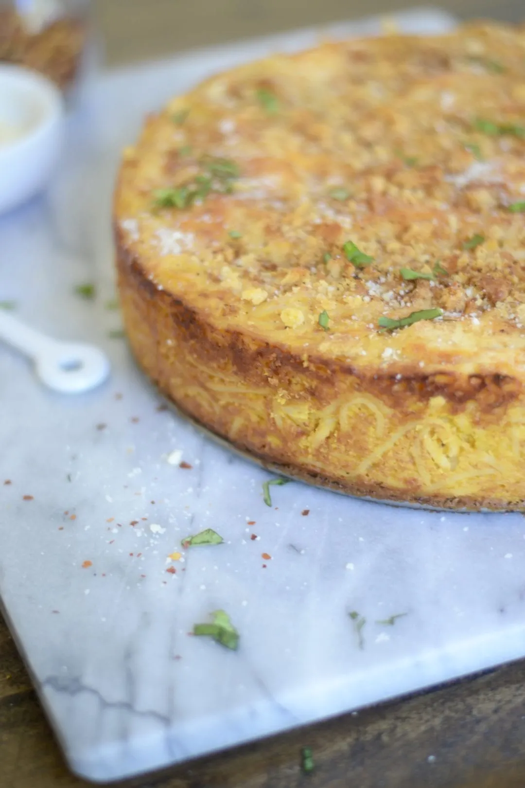 Cheesy Butternut Squash and Pumpkin Spaghetti Pie