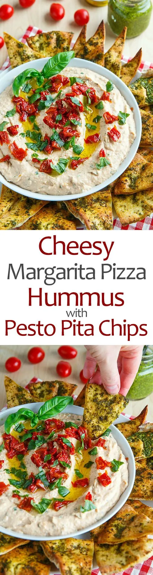 Cheesy Margherita Pizza Hummus