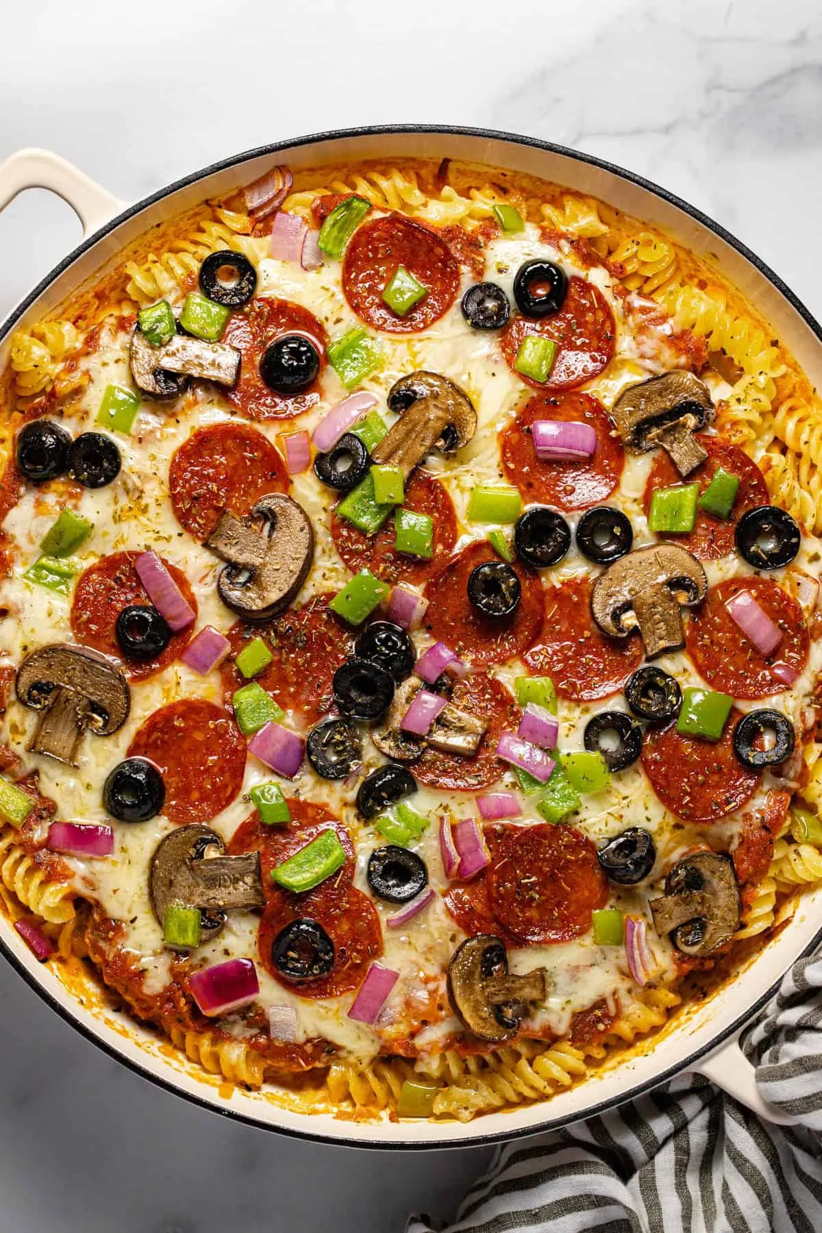 Cheesy Supreme Pizza Casserole