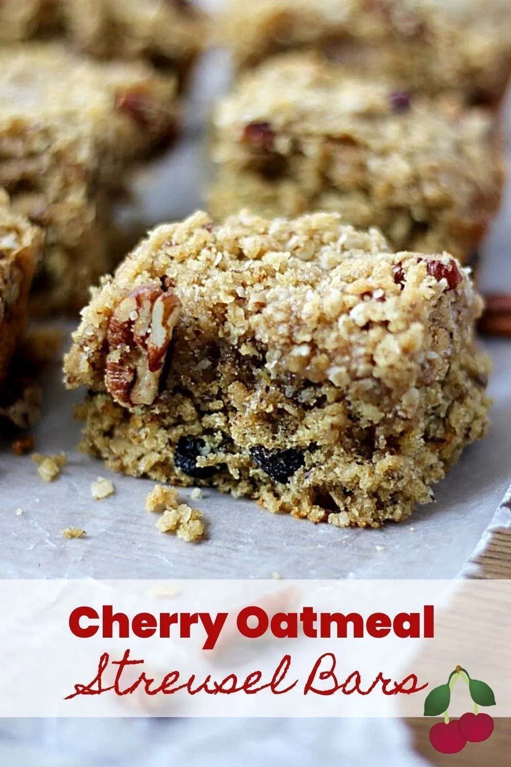 Cherry Oatmeal Streusel Bars