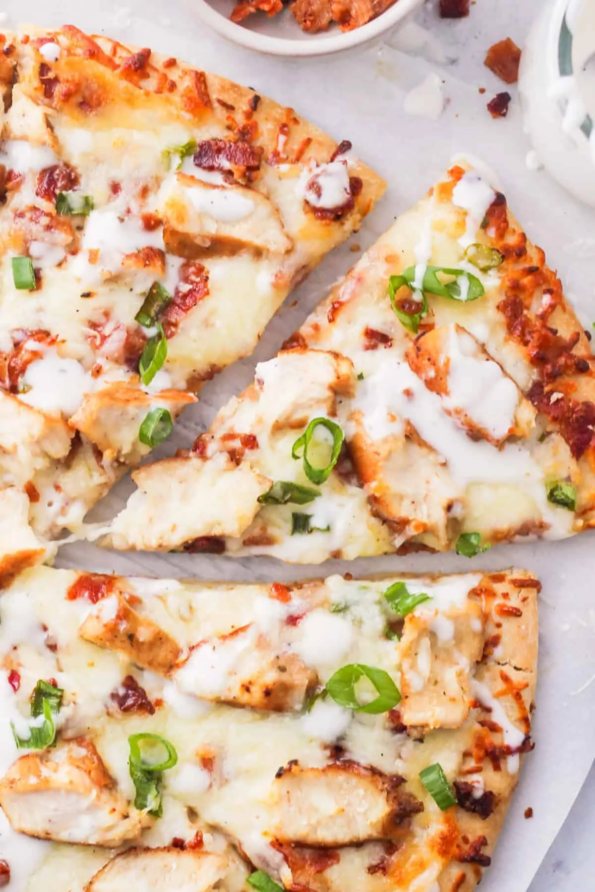 Chicken Bacon Ranch Mini Pizzas