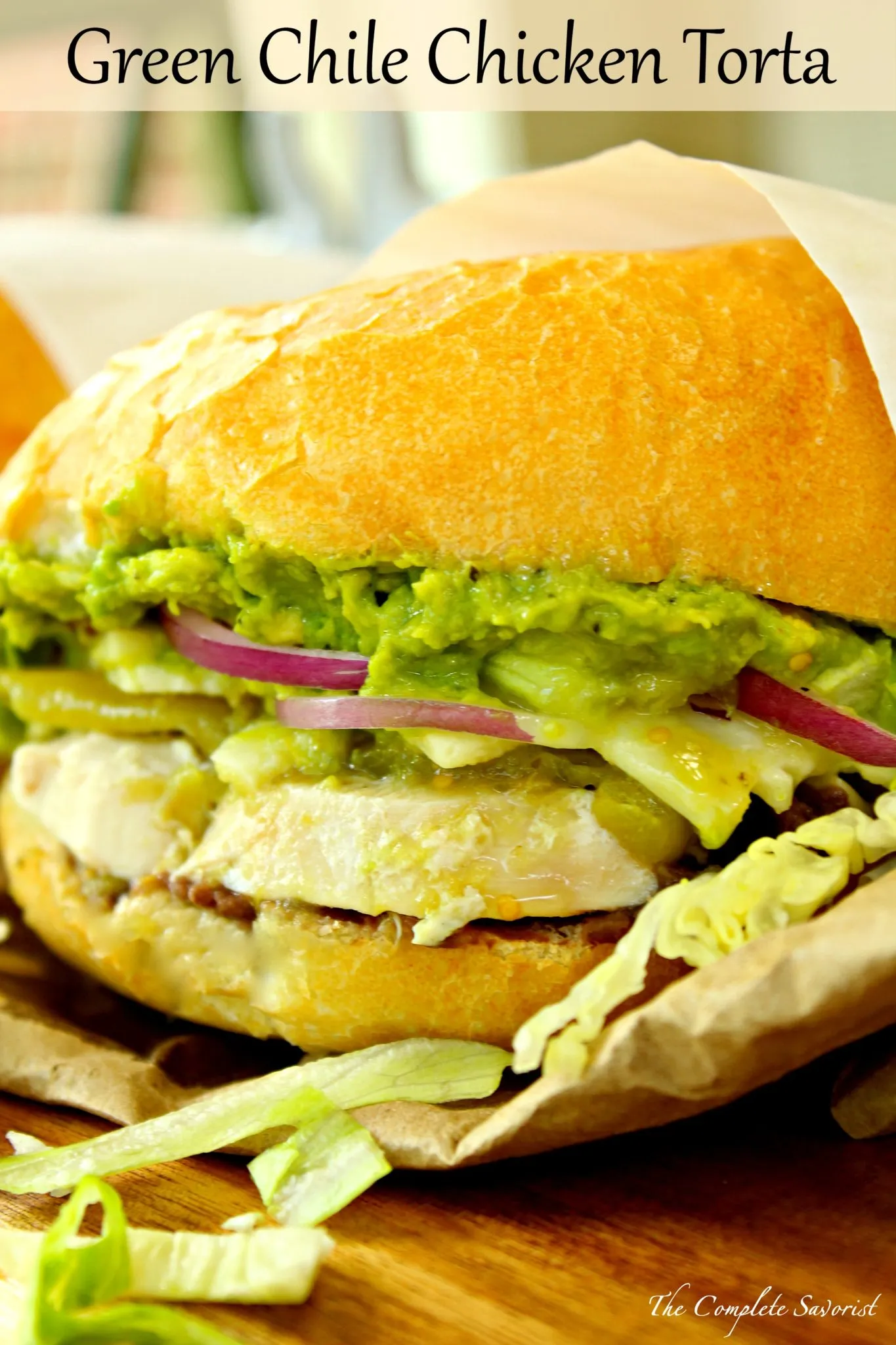 Chicken Chile Verde Tortas