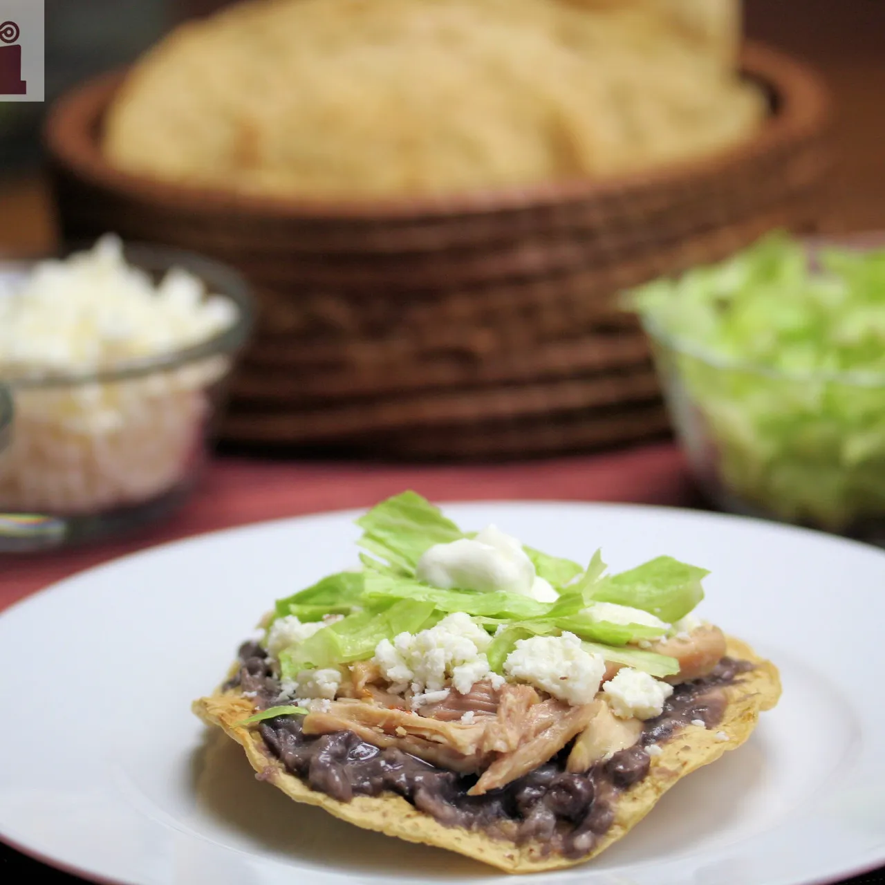 Chicken Chile Verde Tostadas Yum