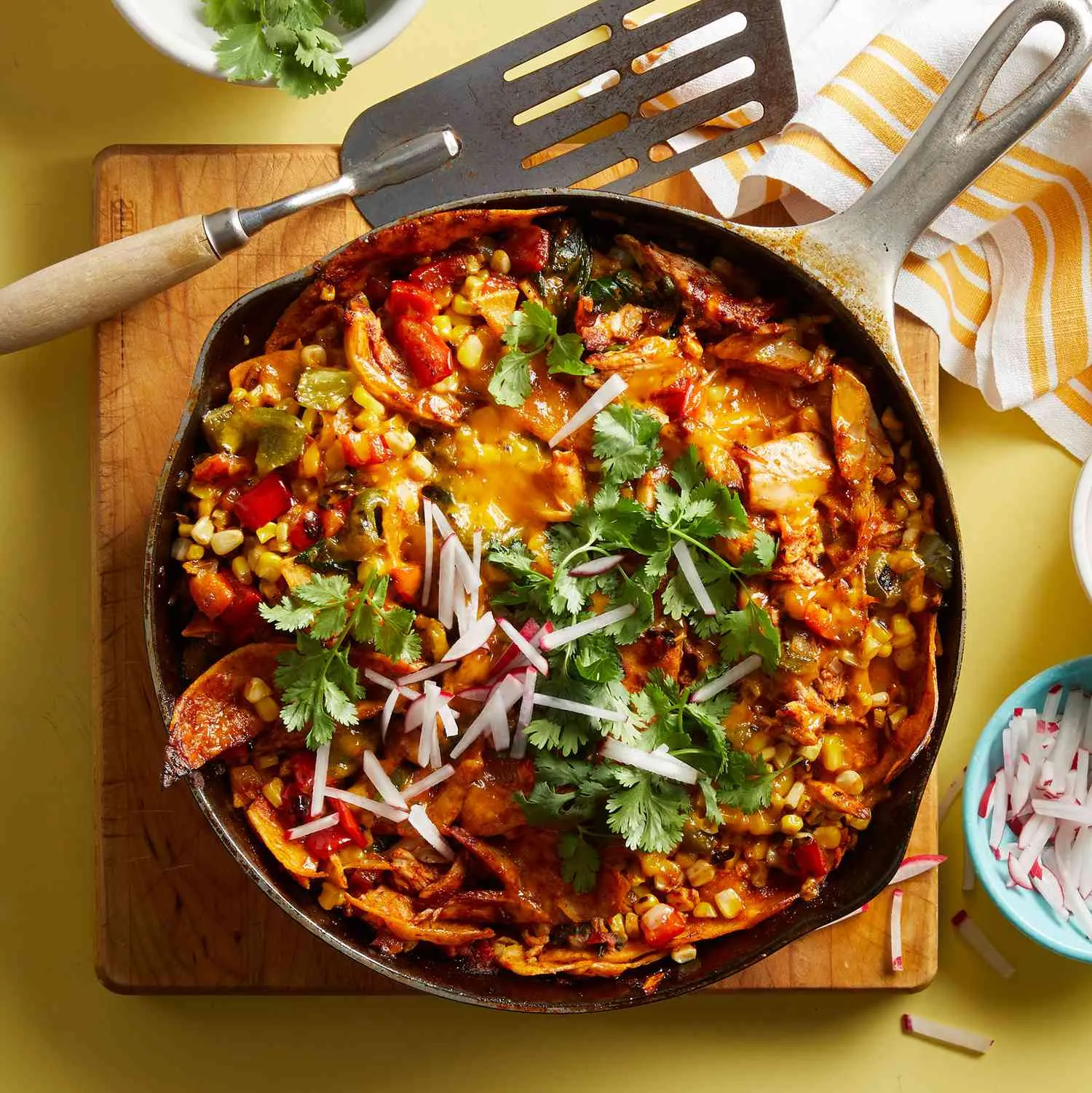 Chicken Enchilada Casserole Skillet