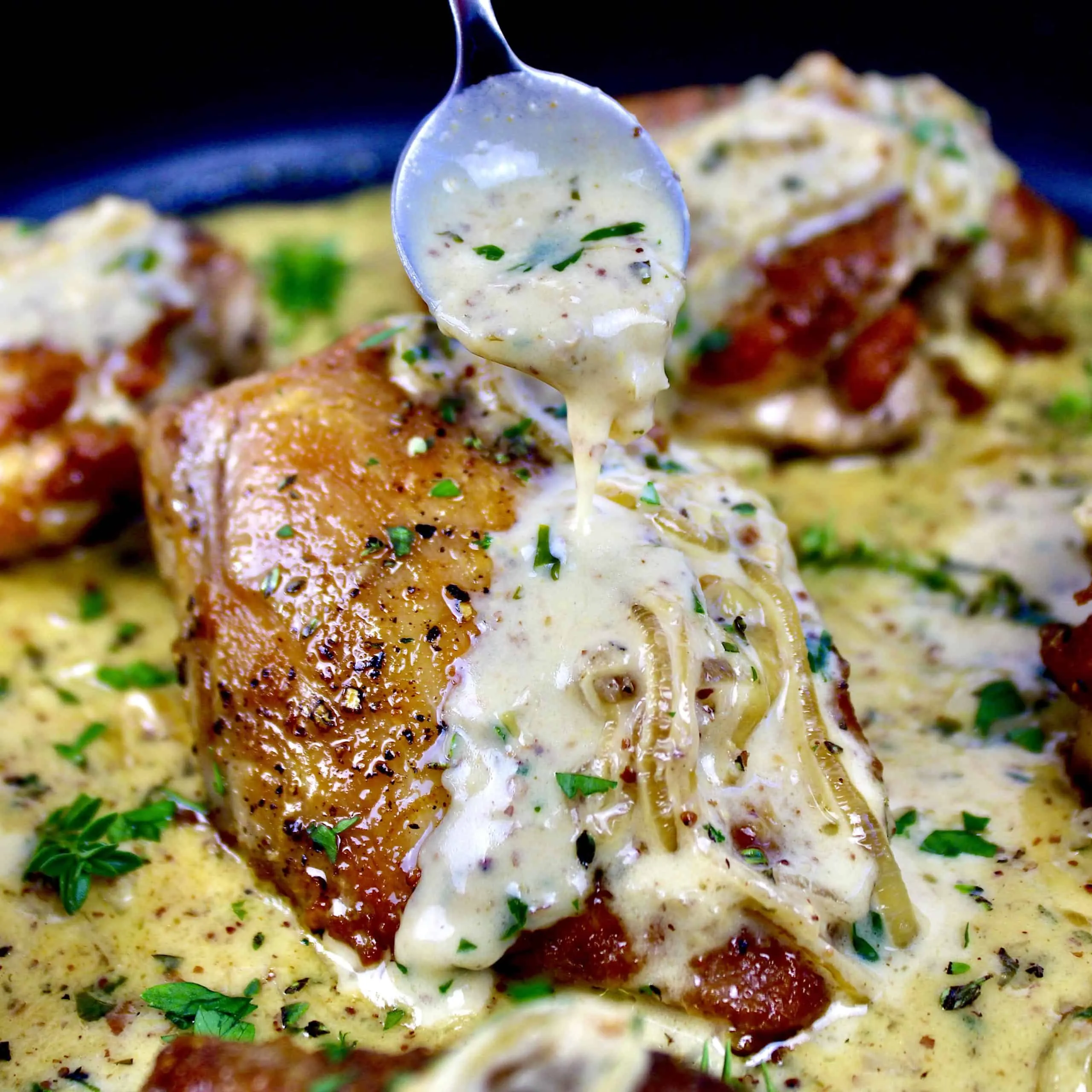 Chicken Legs with Dijon Cream
