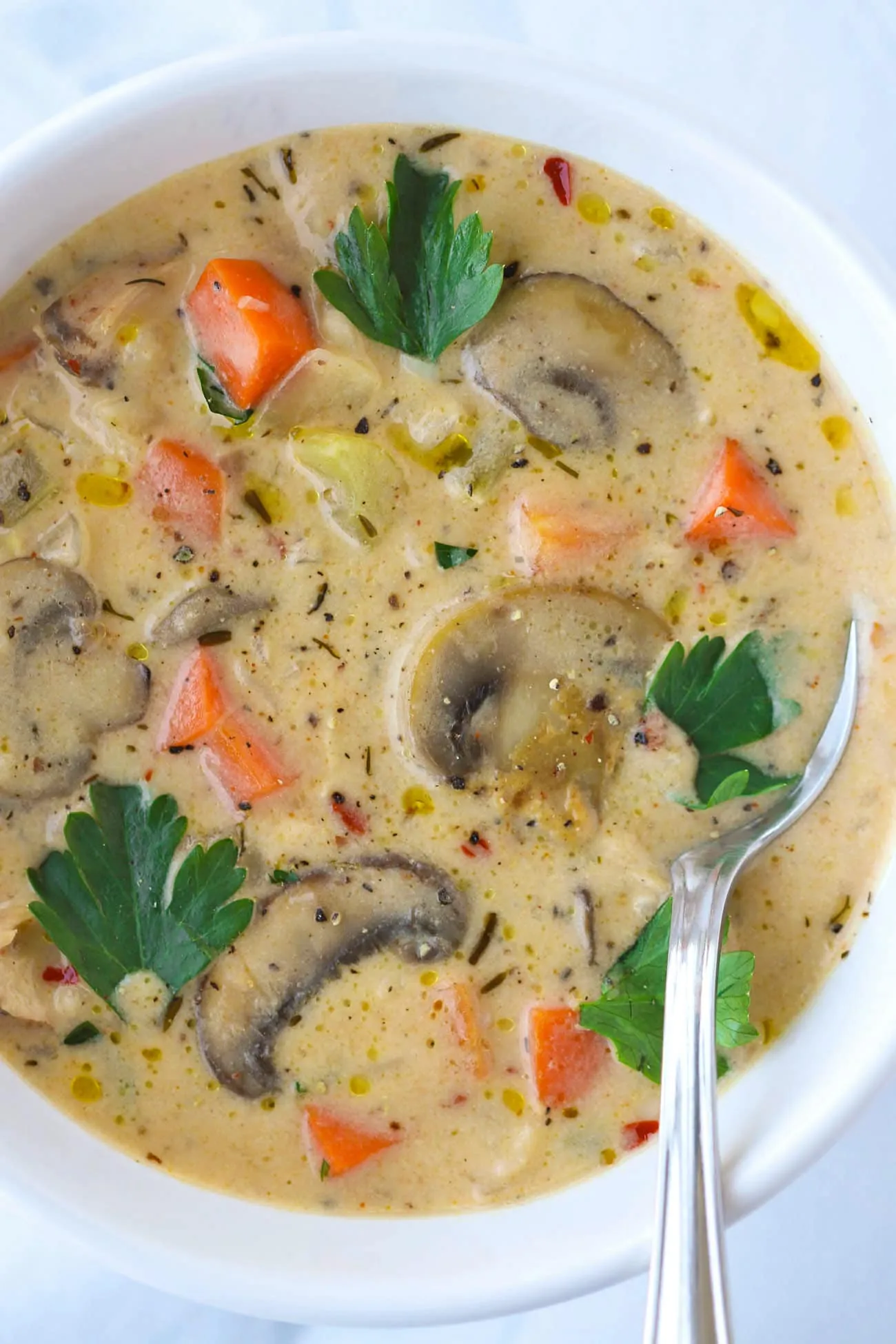 Chicken Mushroom Soup One Pot