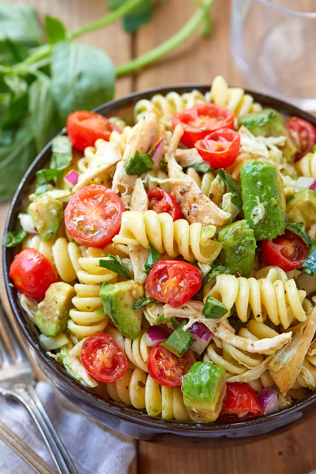 Chicken Pasta Salad with Lemon Herb Dressing