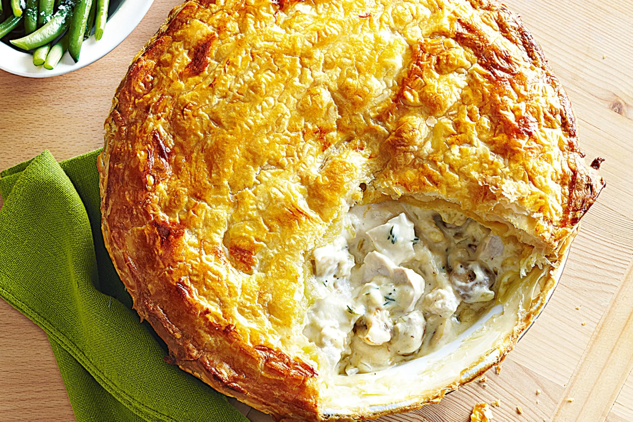 Chicken Pot Pie with Exotic Mushrooms and Tarragon