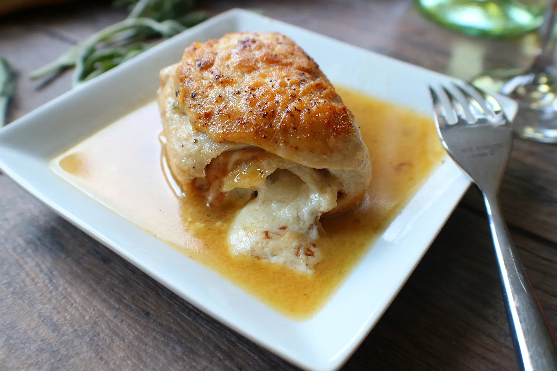 Chicken Saltimbocca with White Wine Sauce