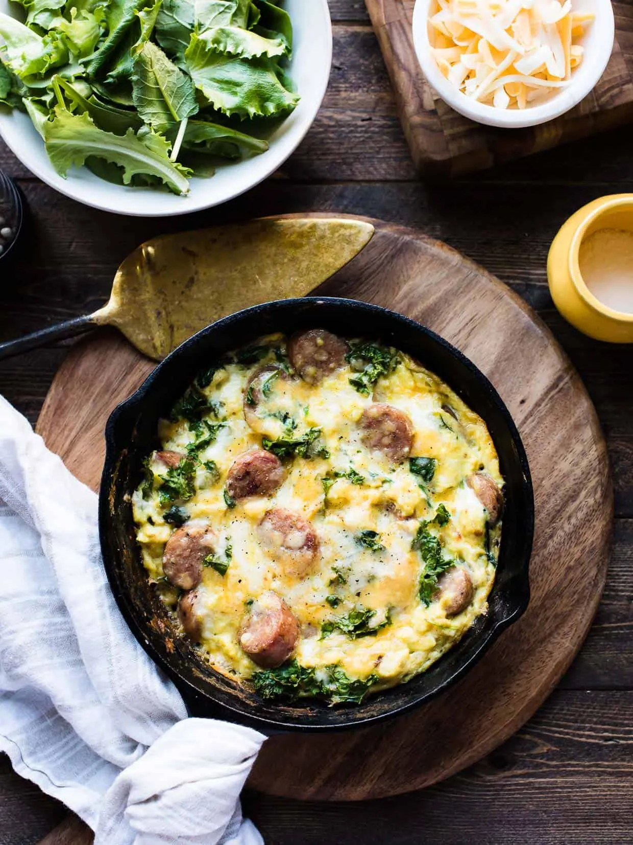 Chicken Sausage and Four Cheese Frittata