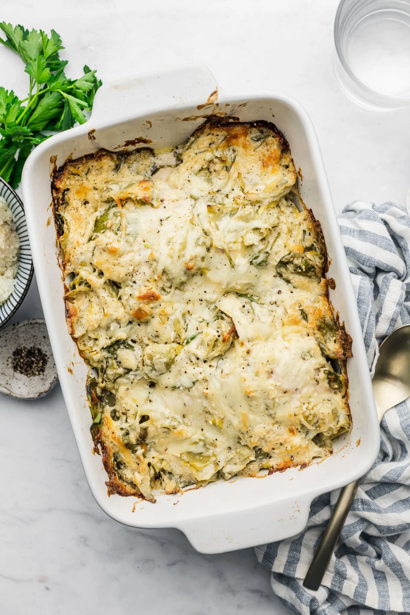 Chicken Spinach Artichoke Casserole
