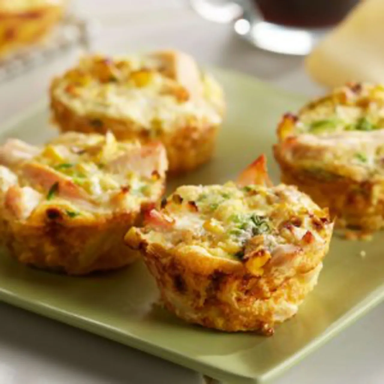 Chicken Squash Blue Cheese Mini Frittatas