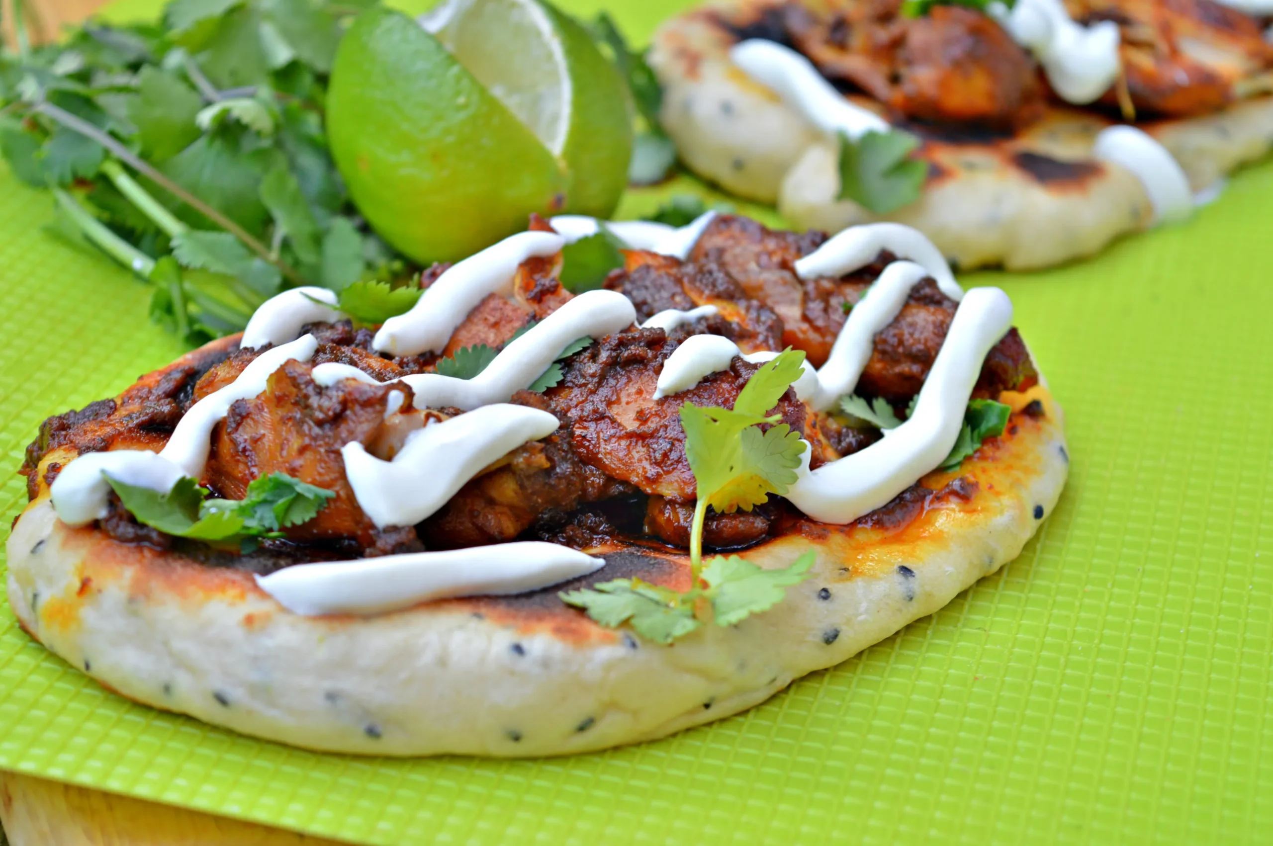 Chicken Tikka Pizza Naan Bread