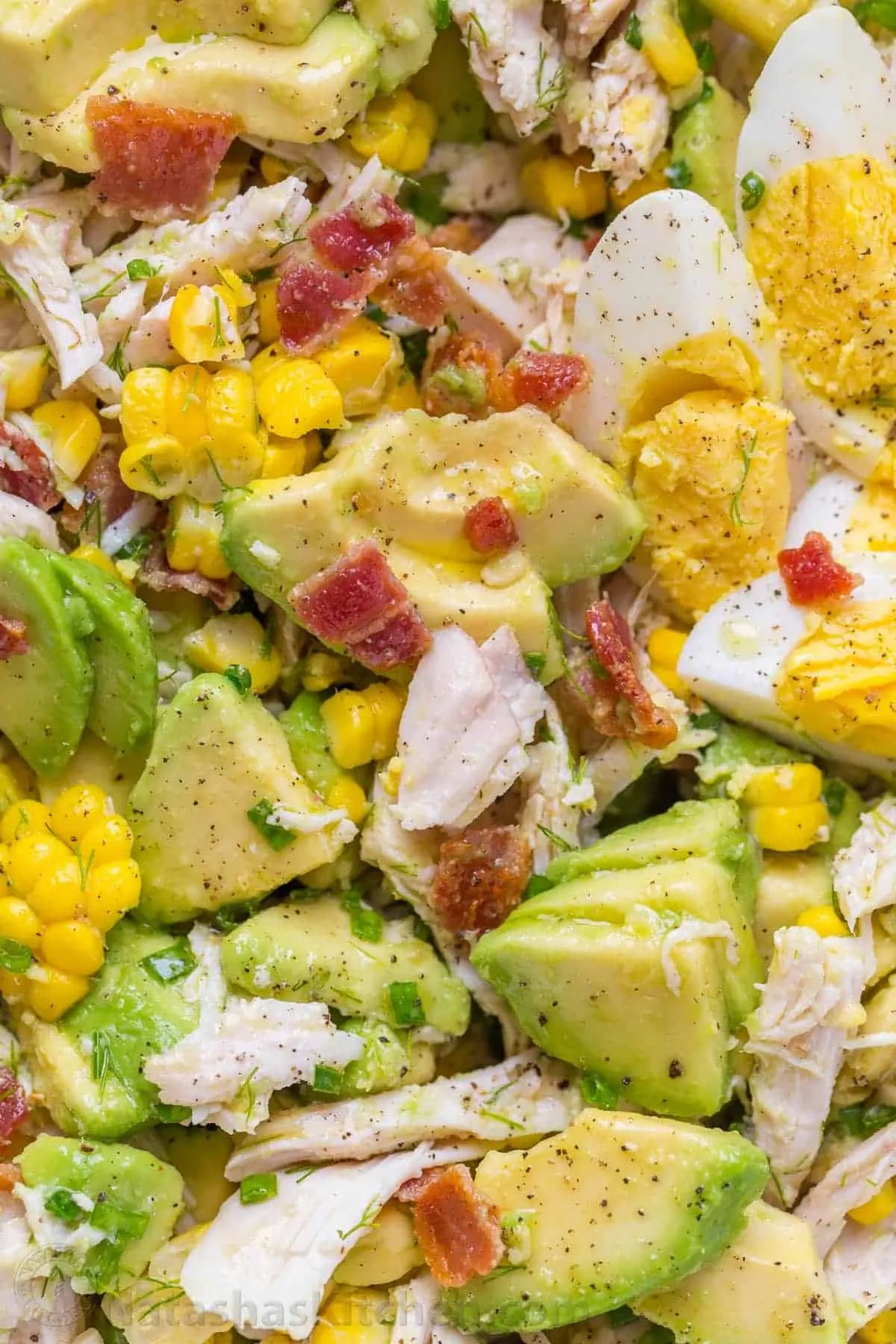 Chicken and Avocado Salad with Skinny Creamy Dressing