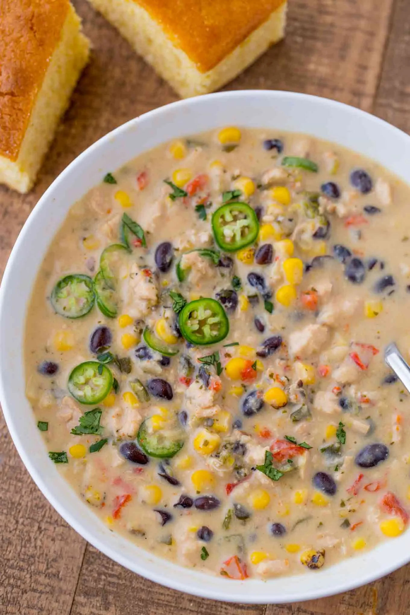 Chicken and Cheese Soup with Poblano Peppers