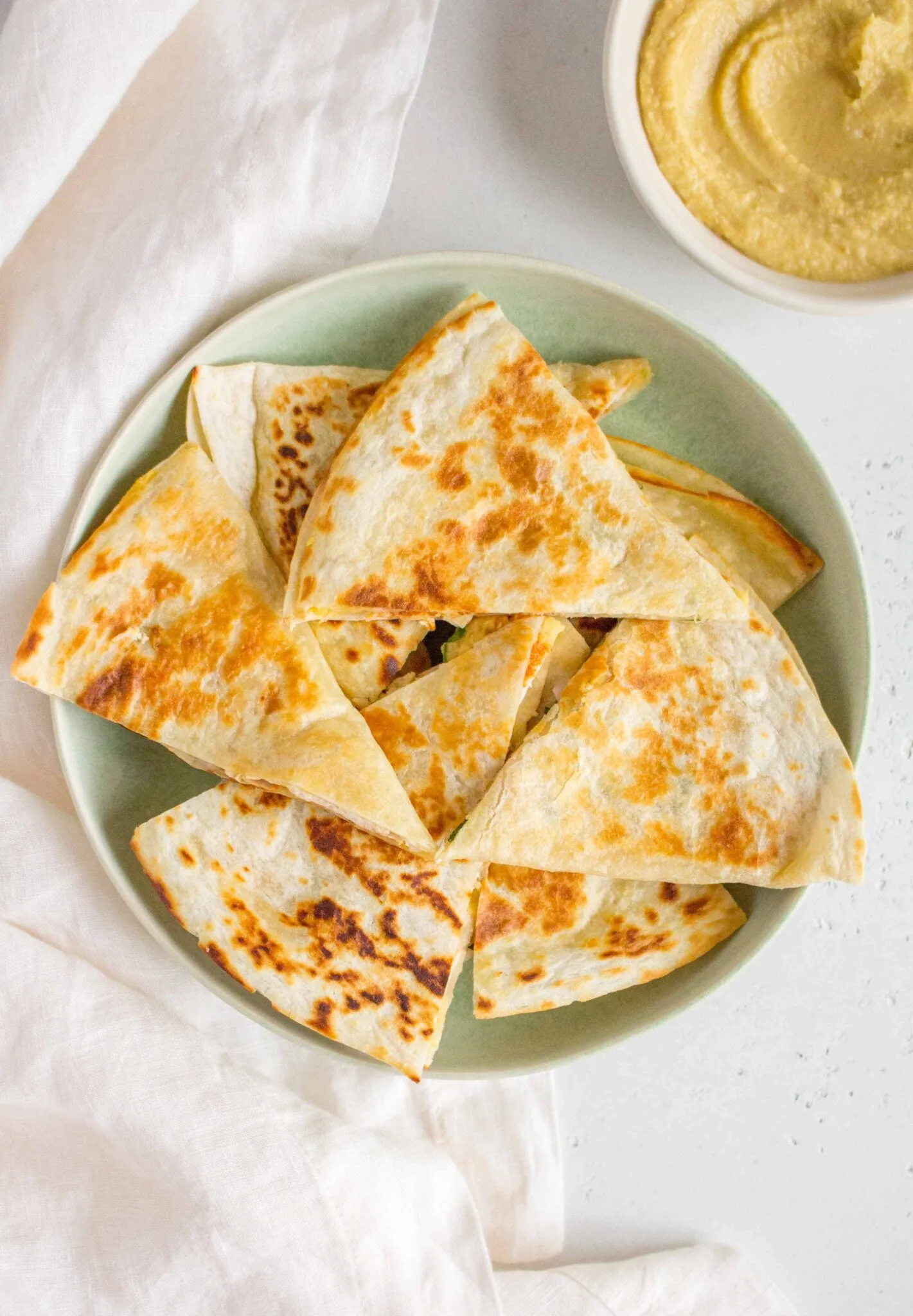 Chicken and Hummus Quesadilla