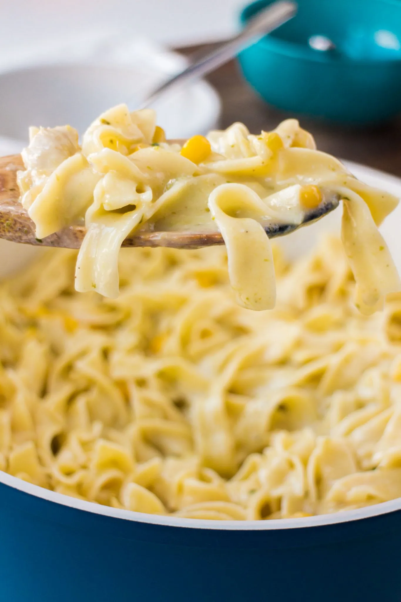 Chicken and Noodles Baked in Cream Sauce