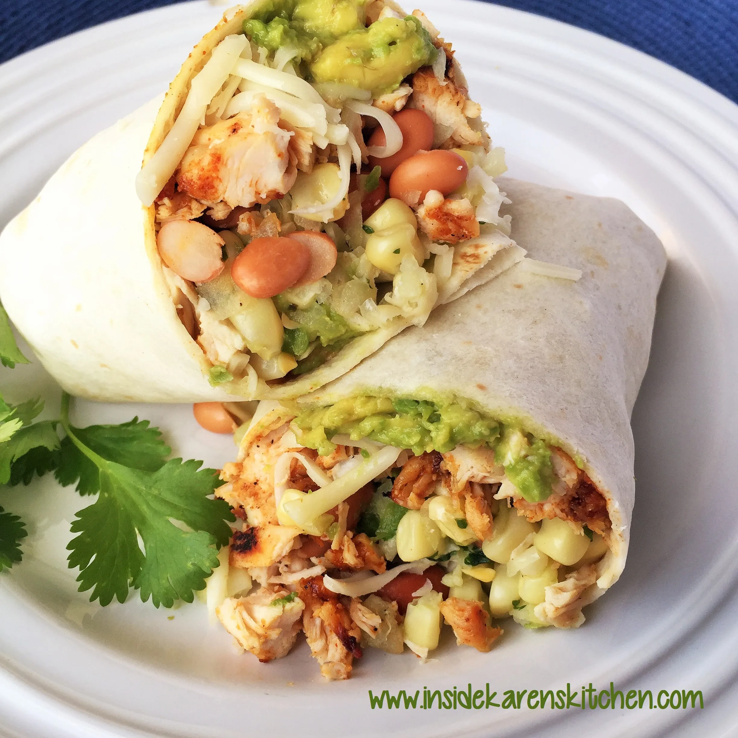 Chicken and Three Bean Burritos