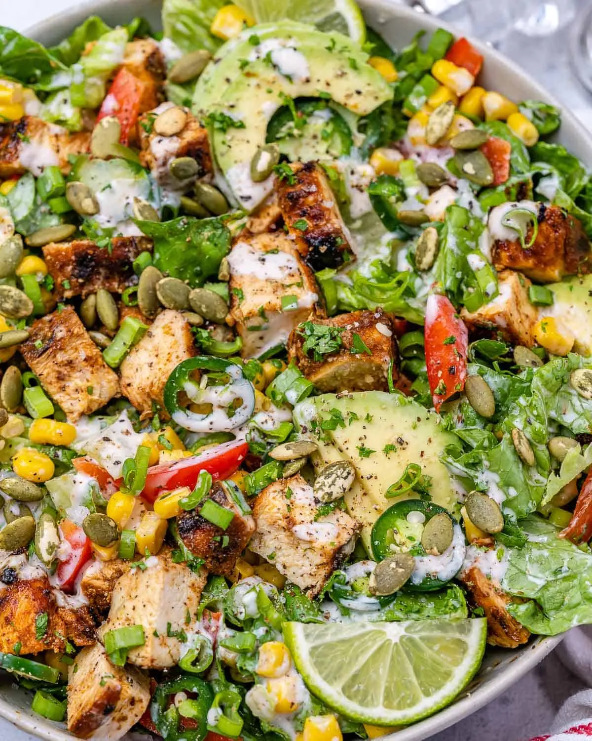 Chicken and Veggie Chopped Salad