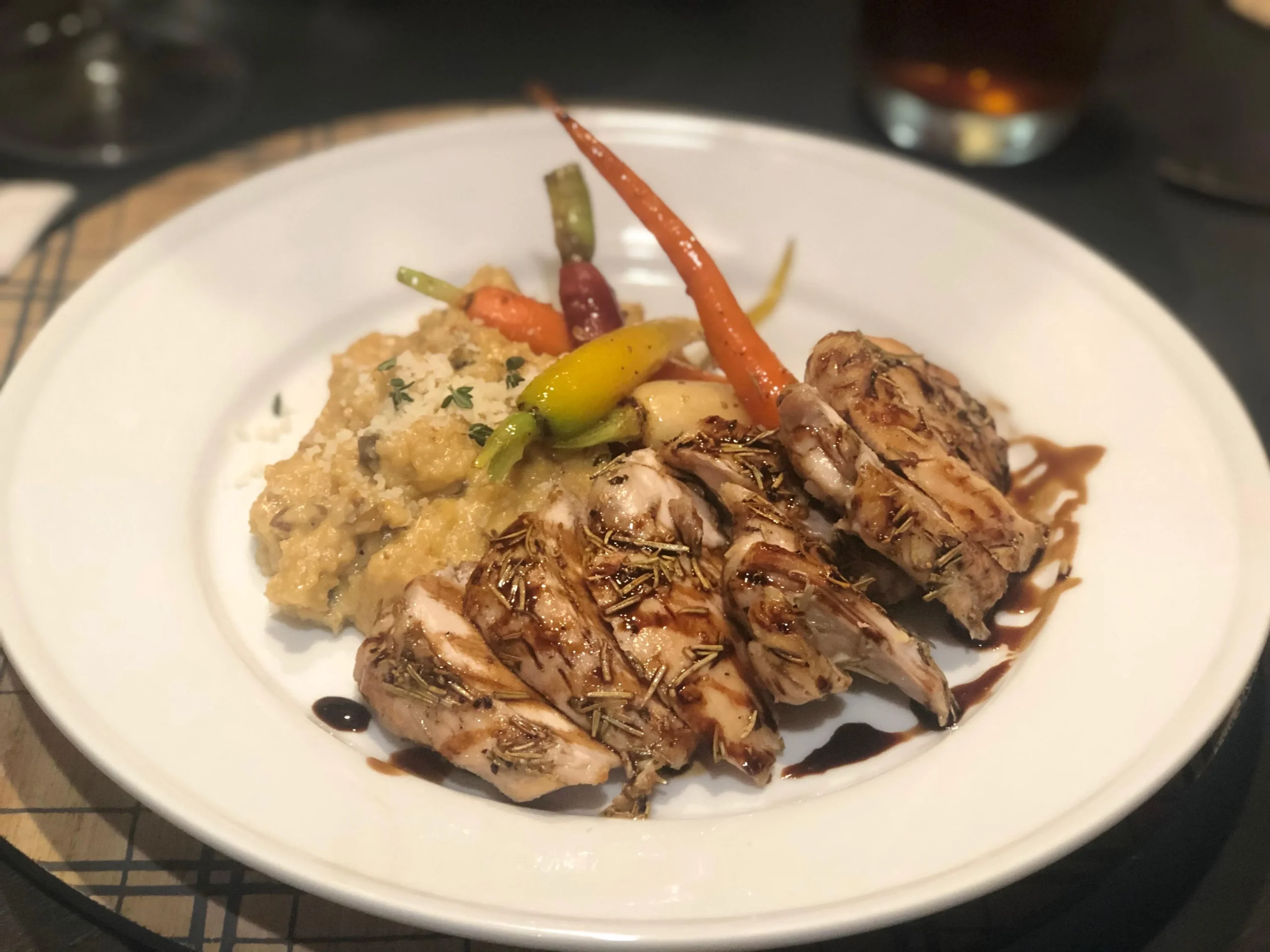 Chicken with Herbed Polenta and Carrots