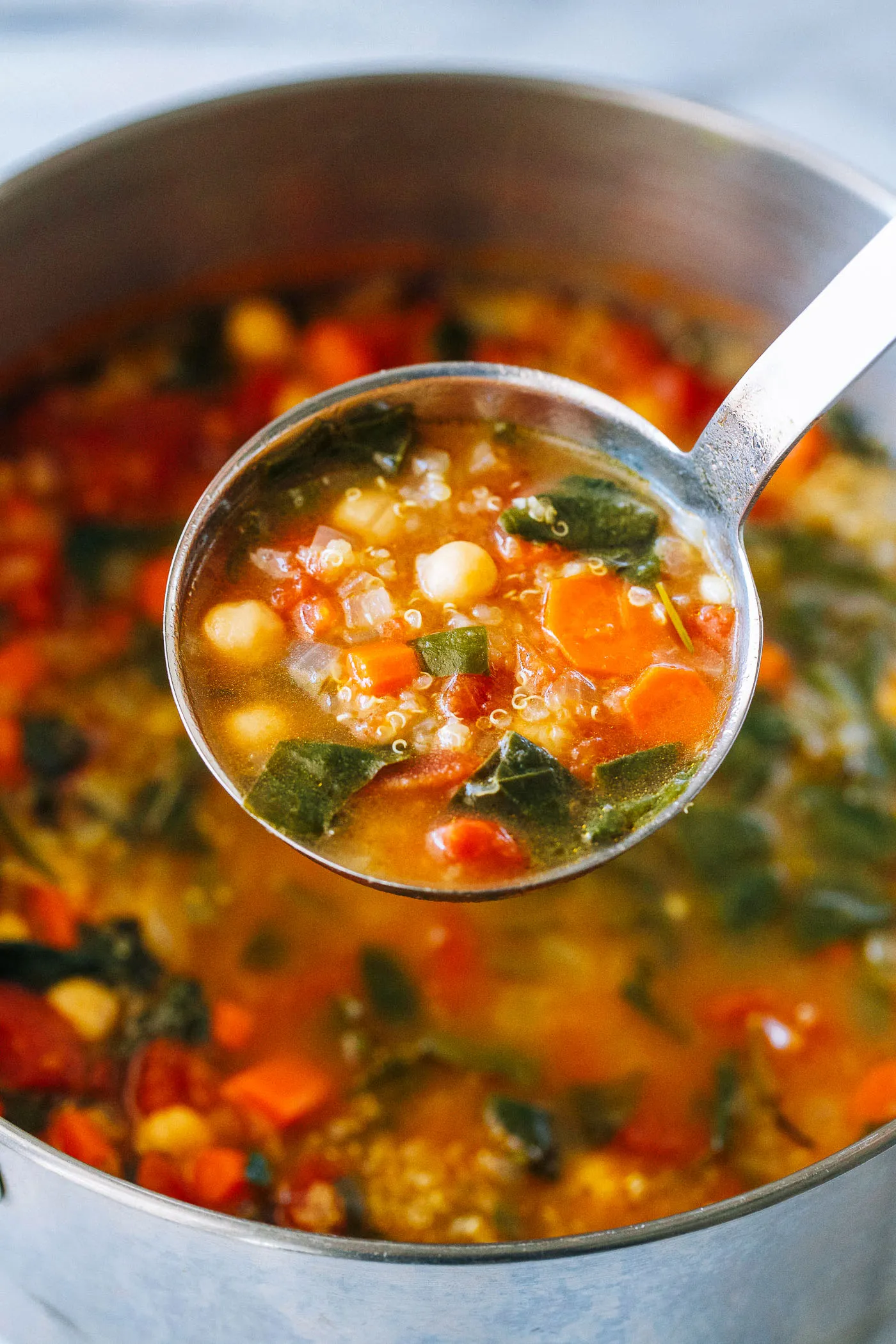 Chickpea Quinoa Lemon Soup