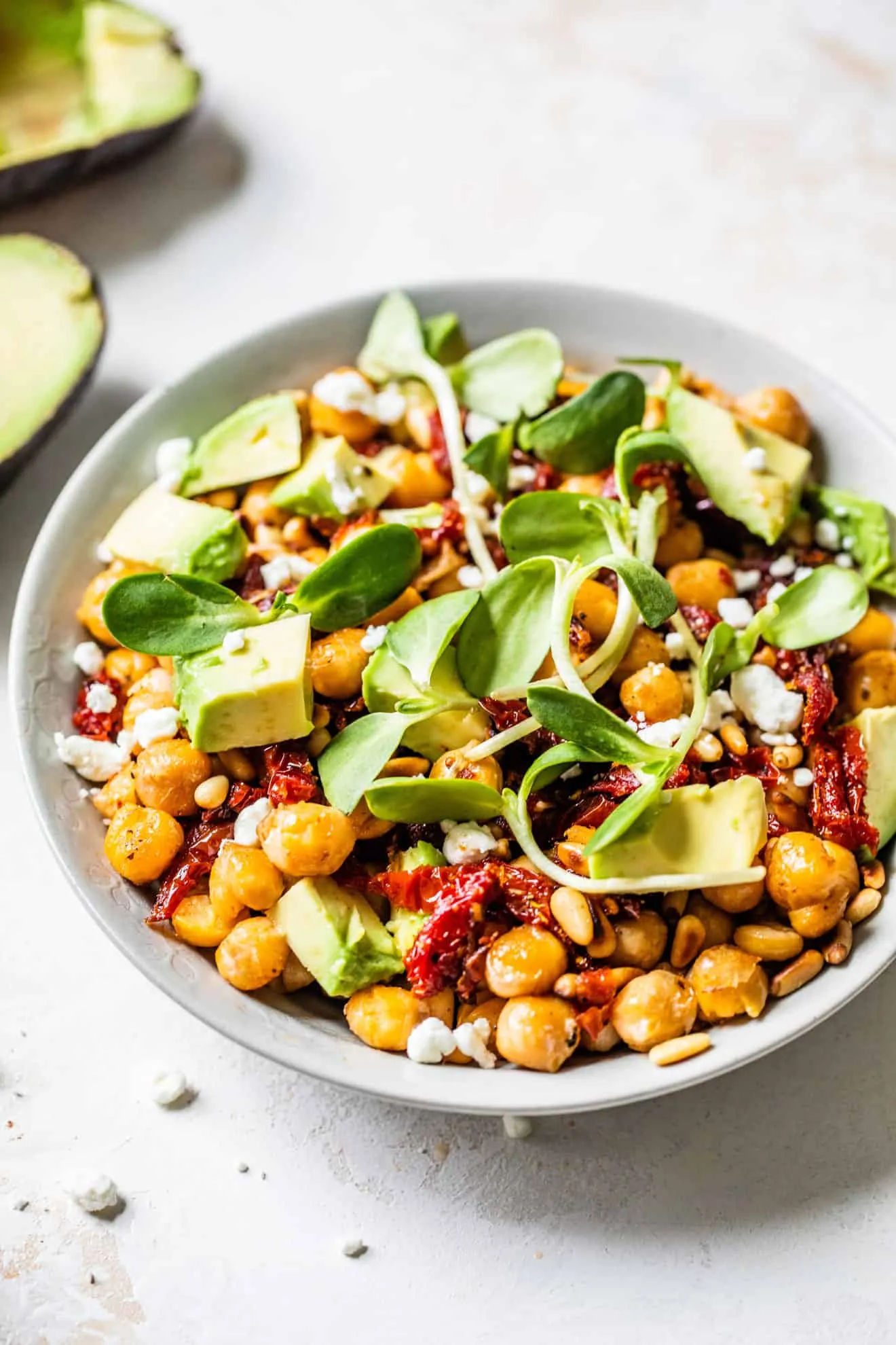 Chickpea Salad with Sun Dried Tomato Vinaigrette