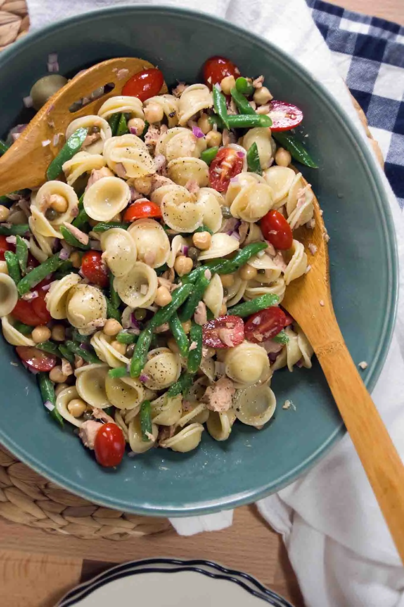 Chickpea Tuna Pasta Salad