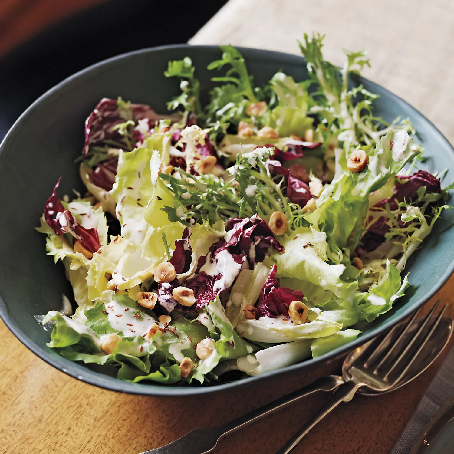 Chicory Salad with Prosciutto Crisps and Cranberries