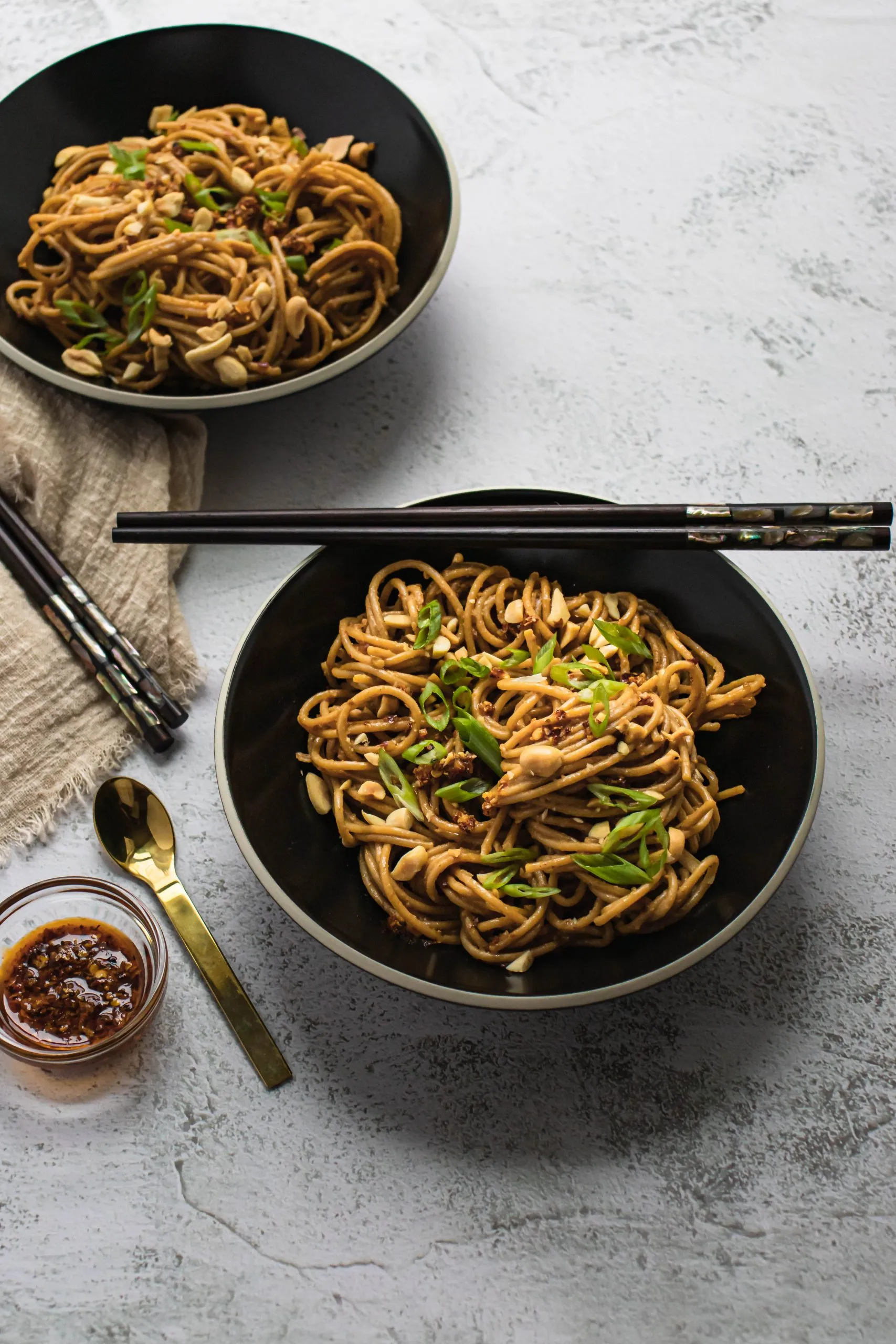 Chili Crisp Peanut Noodles