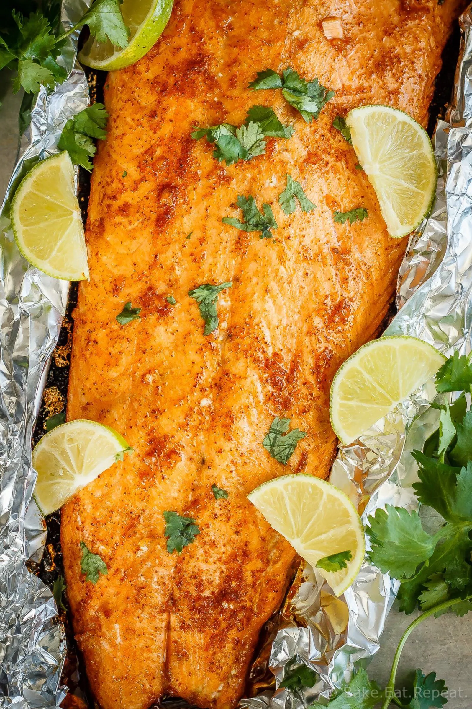 Chili Lime Baked Salmon in Foil