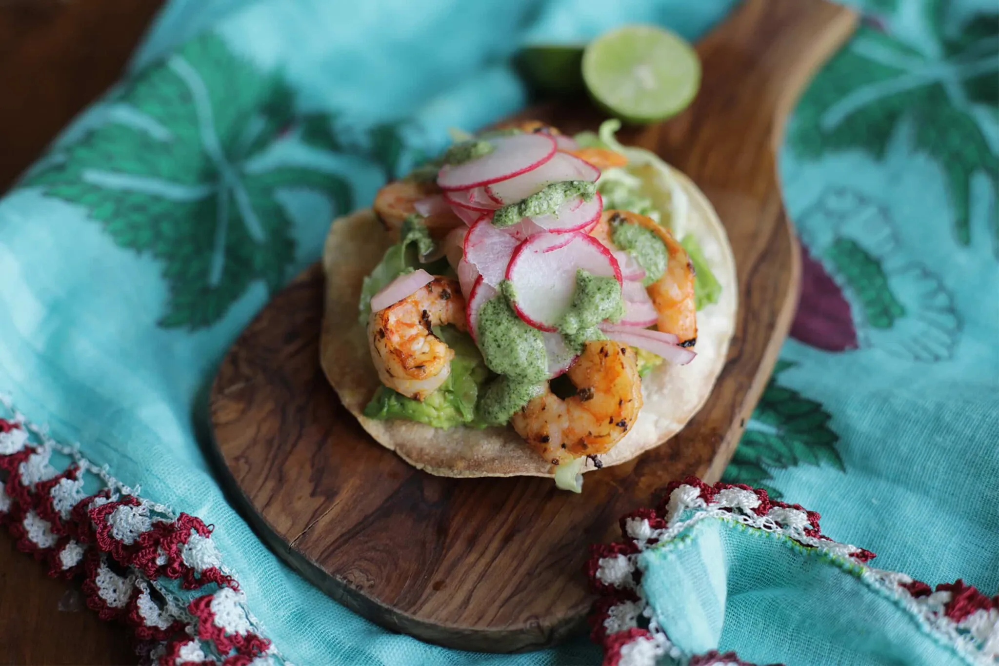 Chipotle Lime Shrimp Tostadas