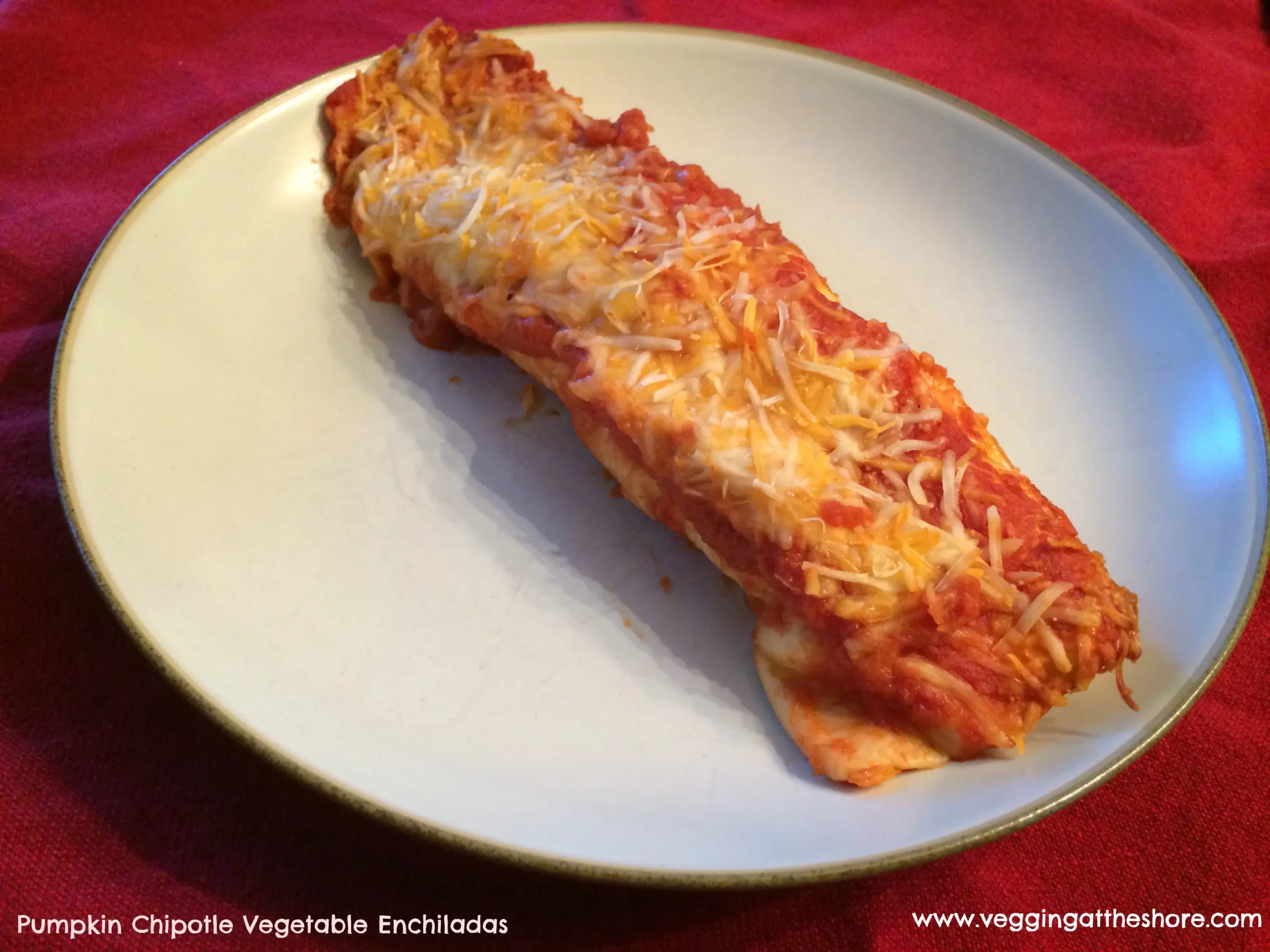 Chipotle Pumpkin Veggie Enchiladas
